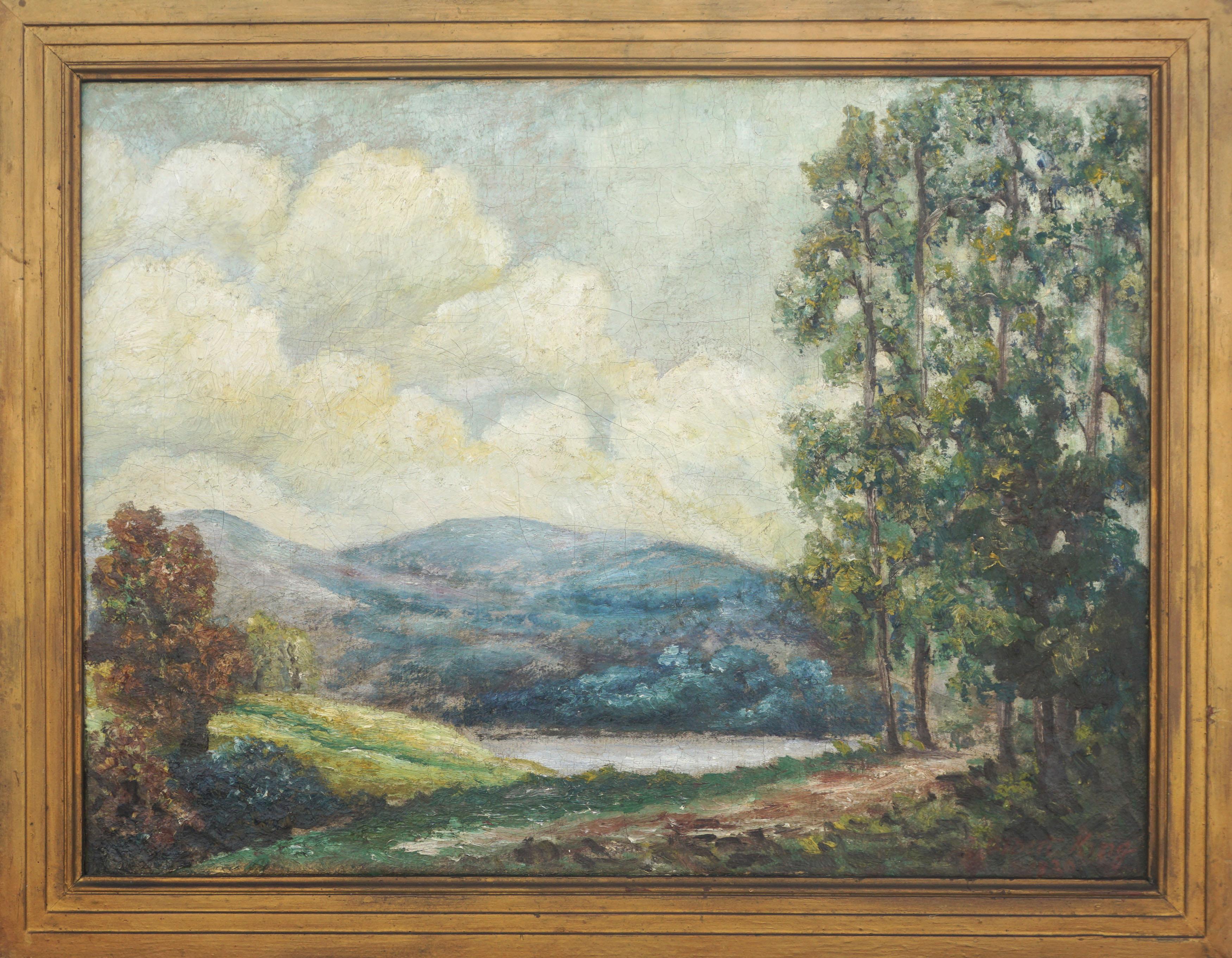 Albert King Landscape Painting - Early 20th Century California Hills Plein Air Landscape, 1920s
