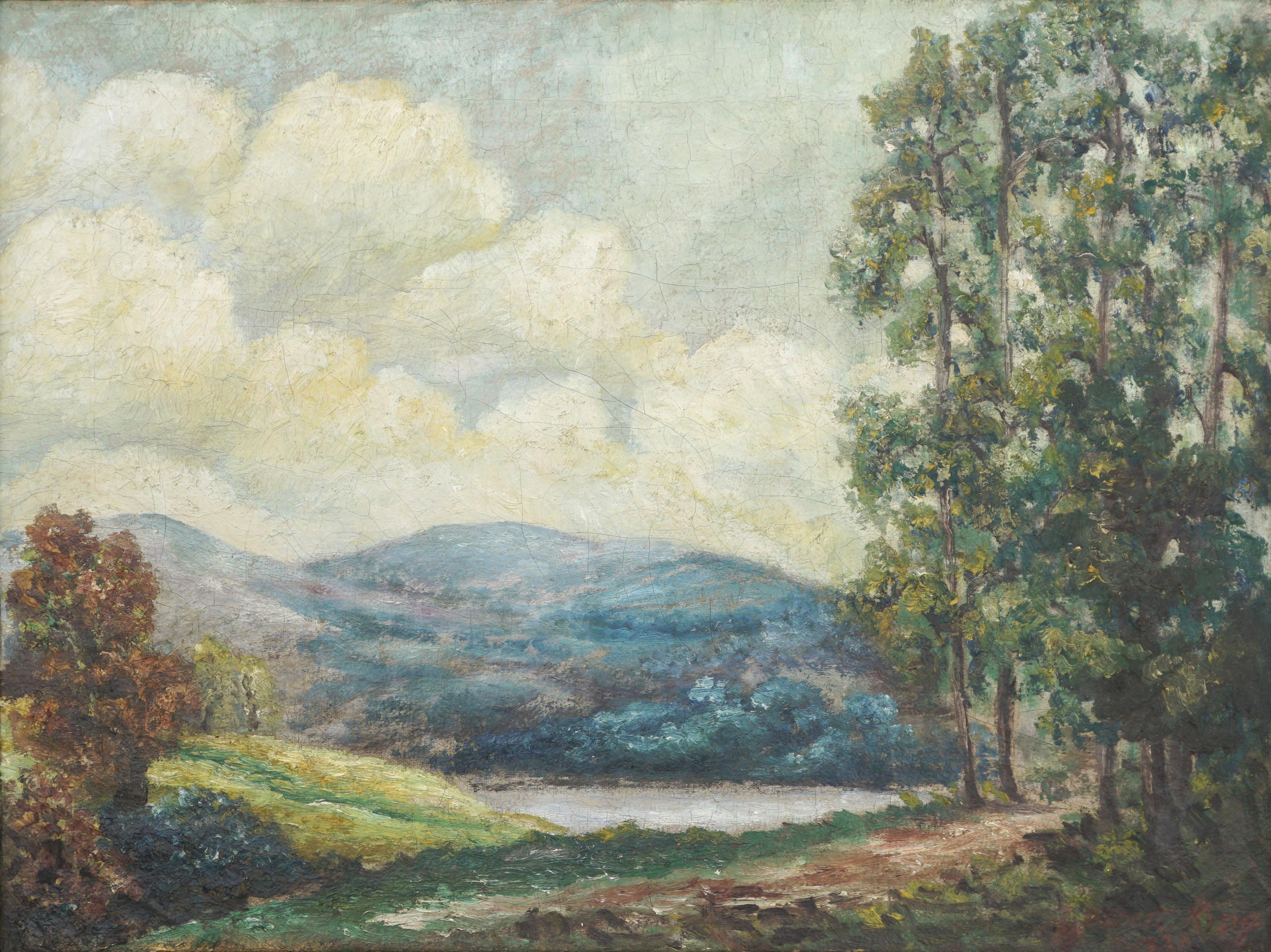 Early 20th Century California Hills Plein Air Landscape, 1920s - Painting by Albert King