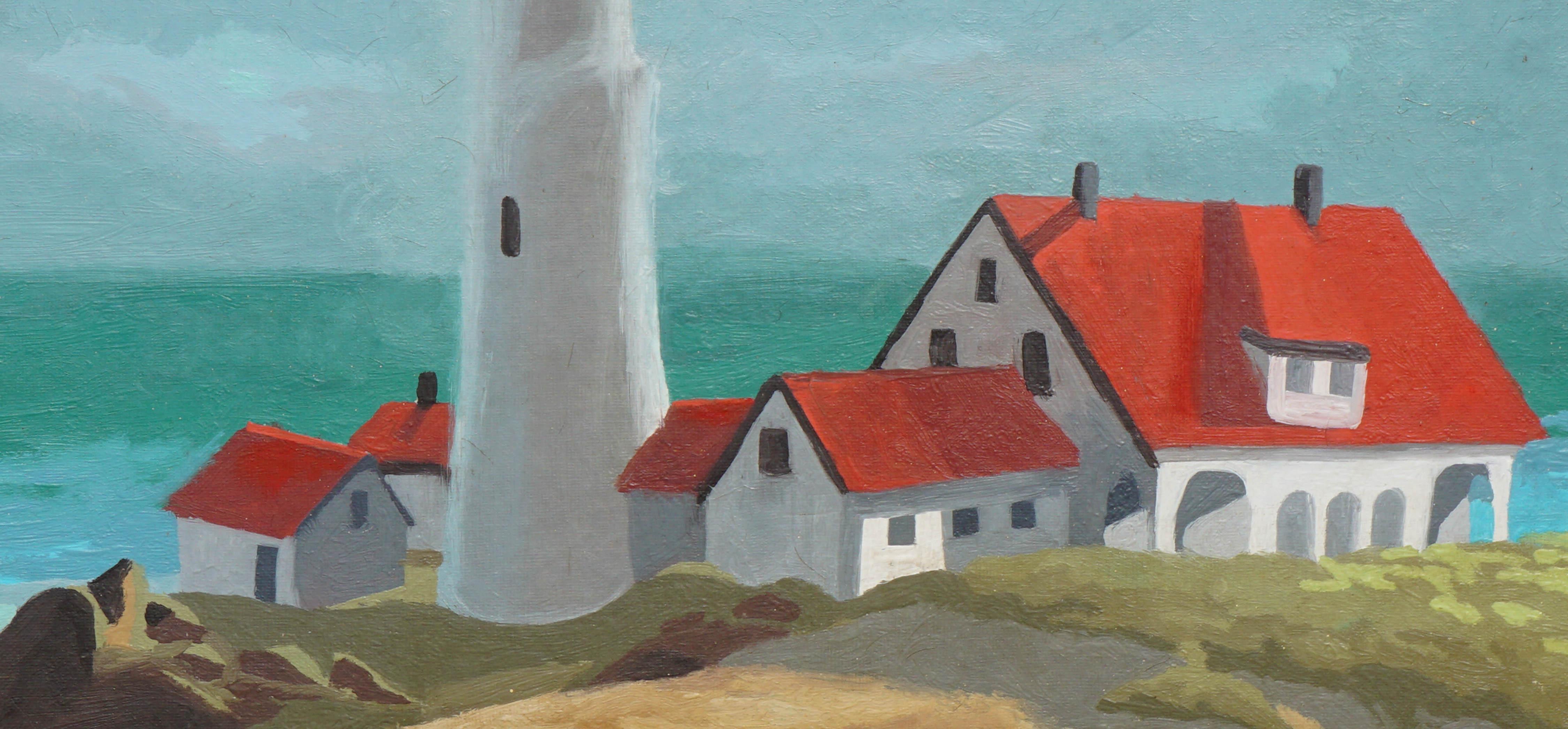 maine lighthouse painting