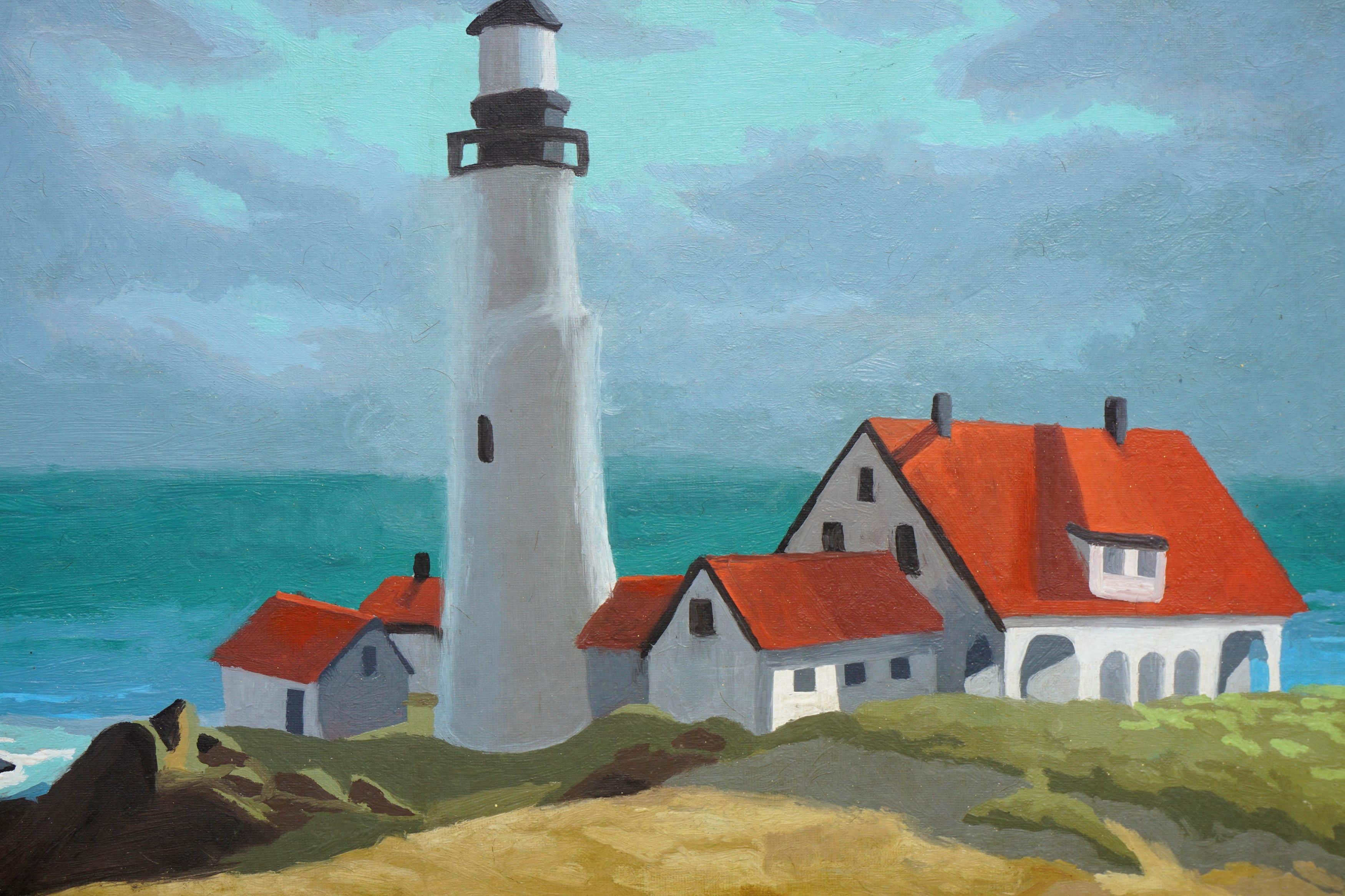 Portland Head Lighthouse, Maine - Painting by G. Story