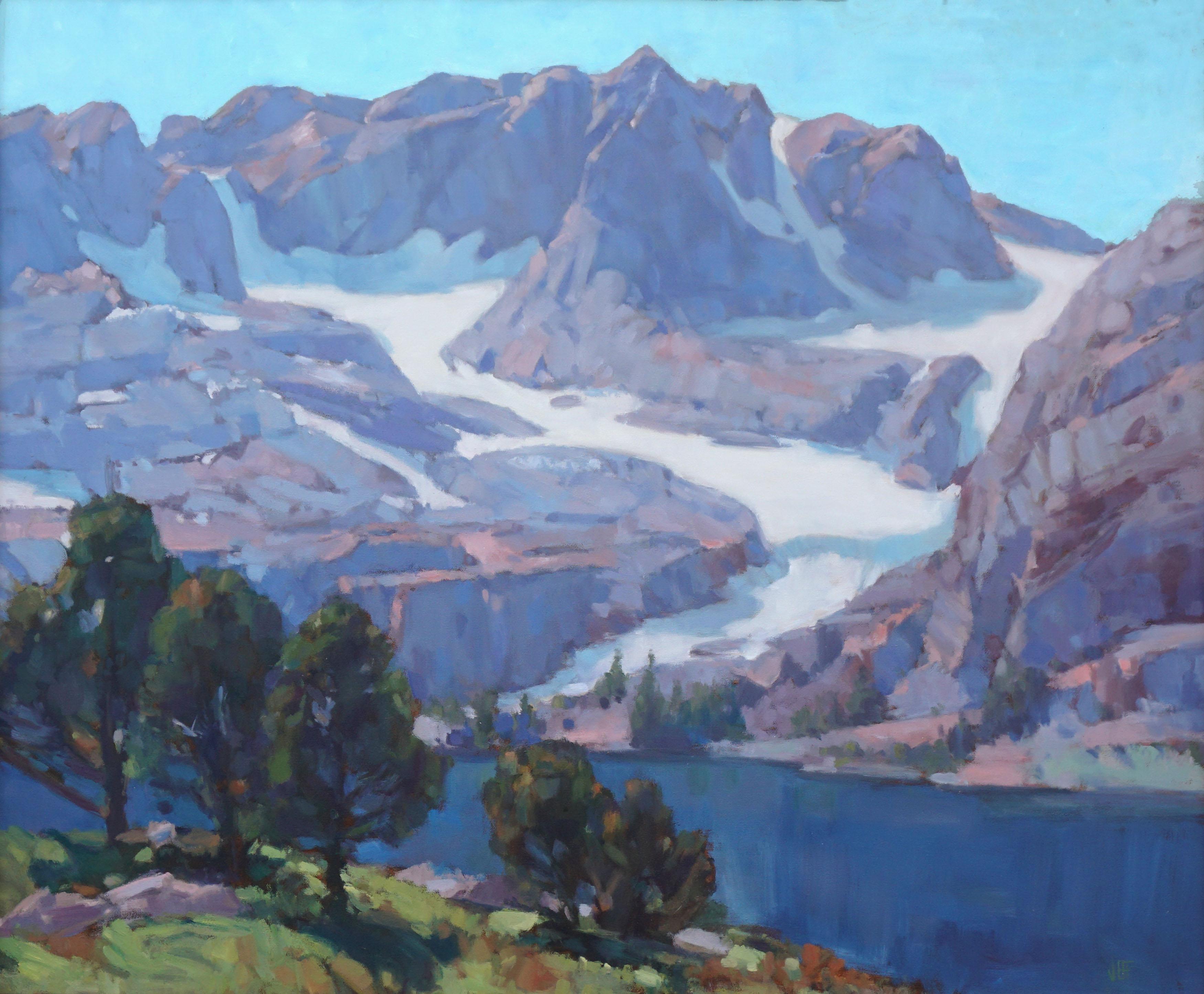 California Plein Air High Sierra Lake in Springtime - Painting by (After) Edgar Payne