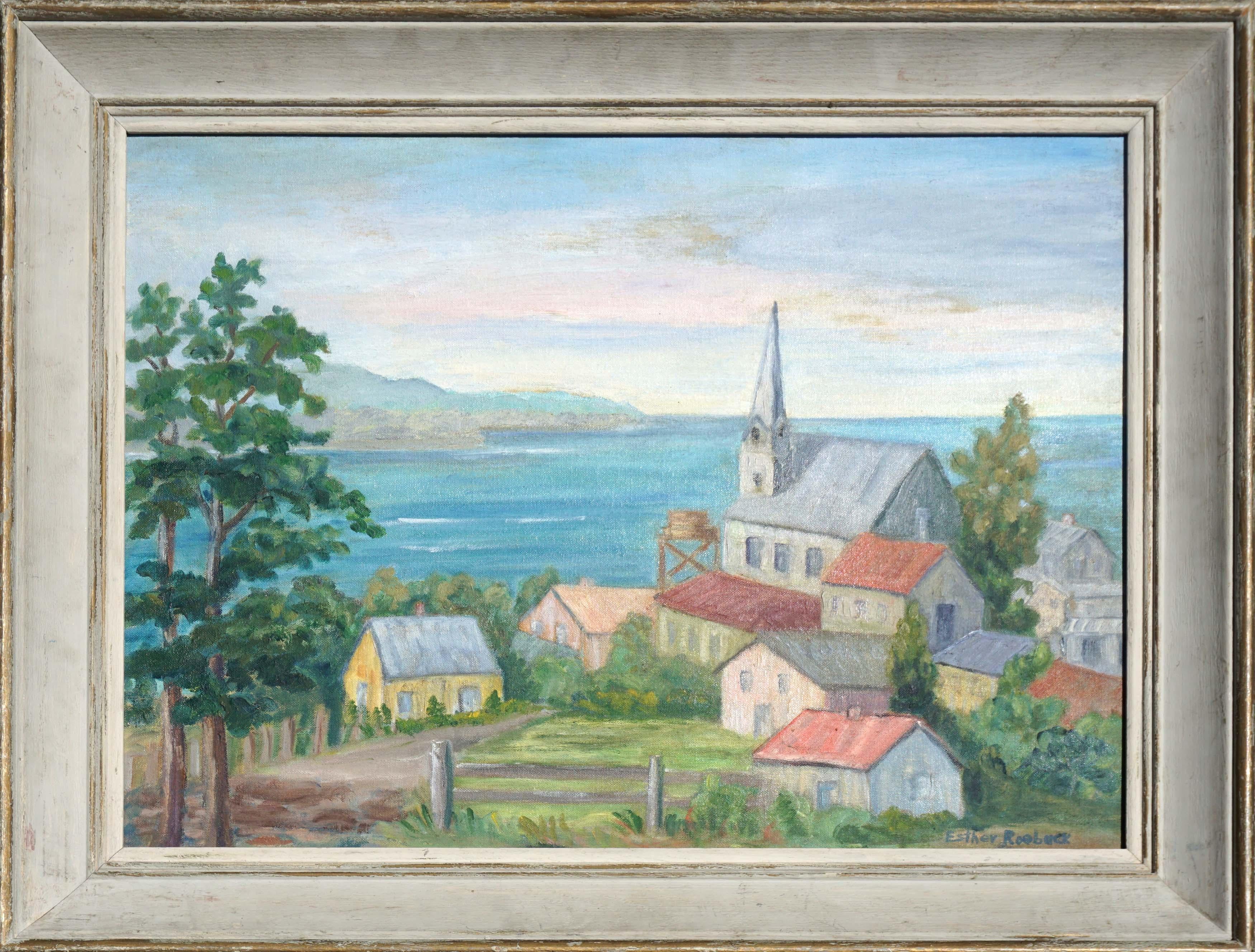 Esther Roebuck Landscape Painting - Late 19th Century Santa Cruz California Landscape