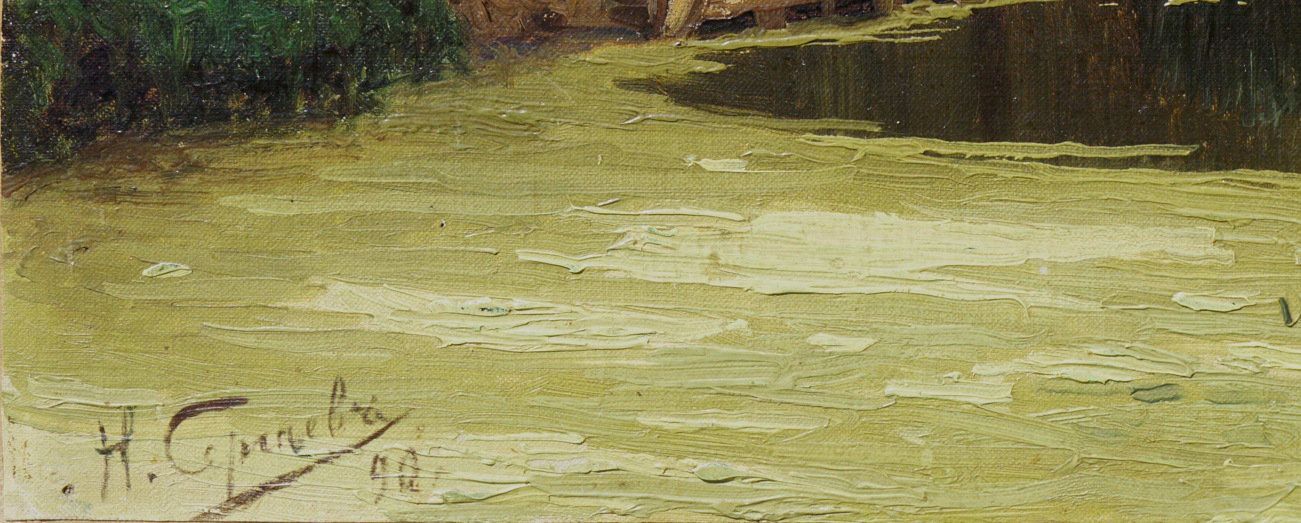 Formschöner Flusss – bukolische Landschaft aus dem späten 19. Jahrhundert im Angebot 4
