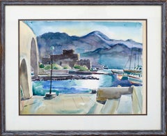 Retro Harbor View London Bridge, Lake Havasu City Landscape 