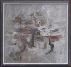 Expresionista abstracto de plata y tonos tierra moderno de mediados de siglo - Corban Lepell