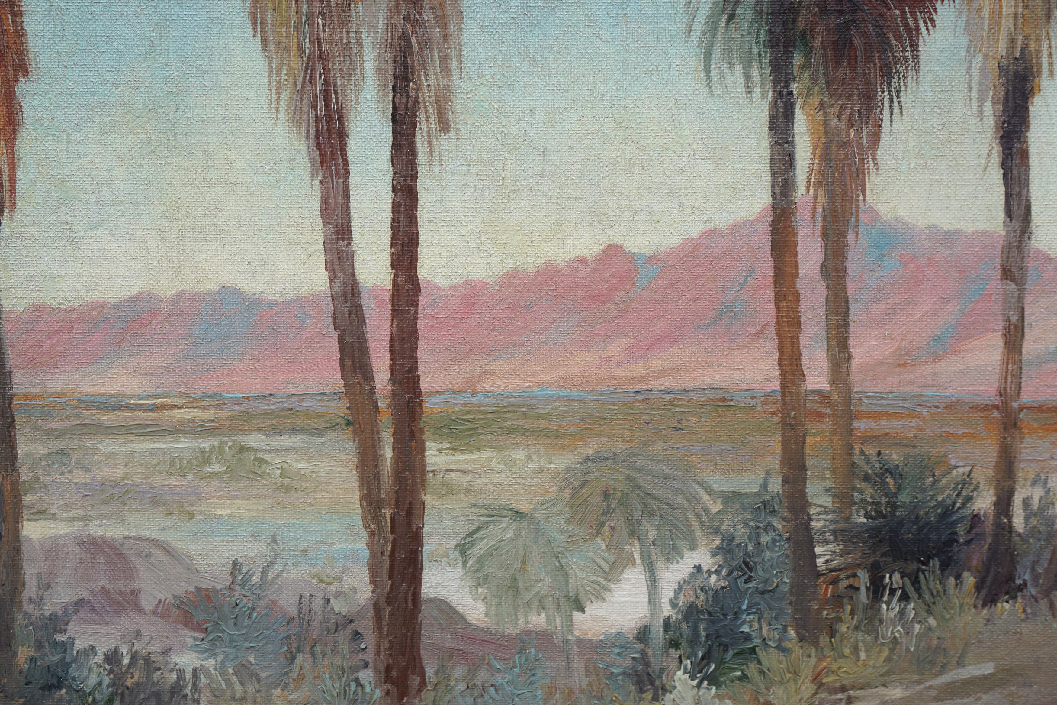 Paysage de Palm Springs du début du XXe siècle - Painting de Edward Marion Langley