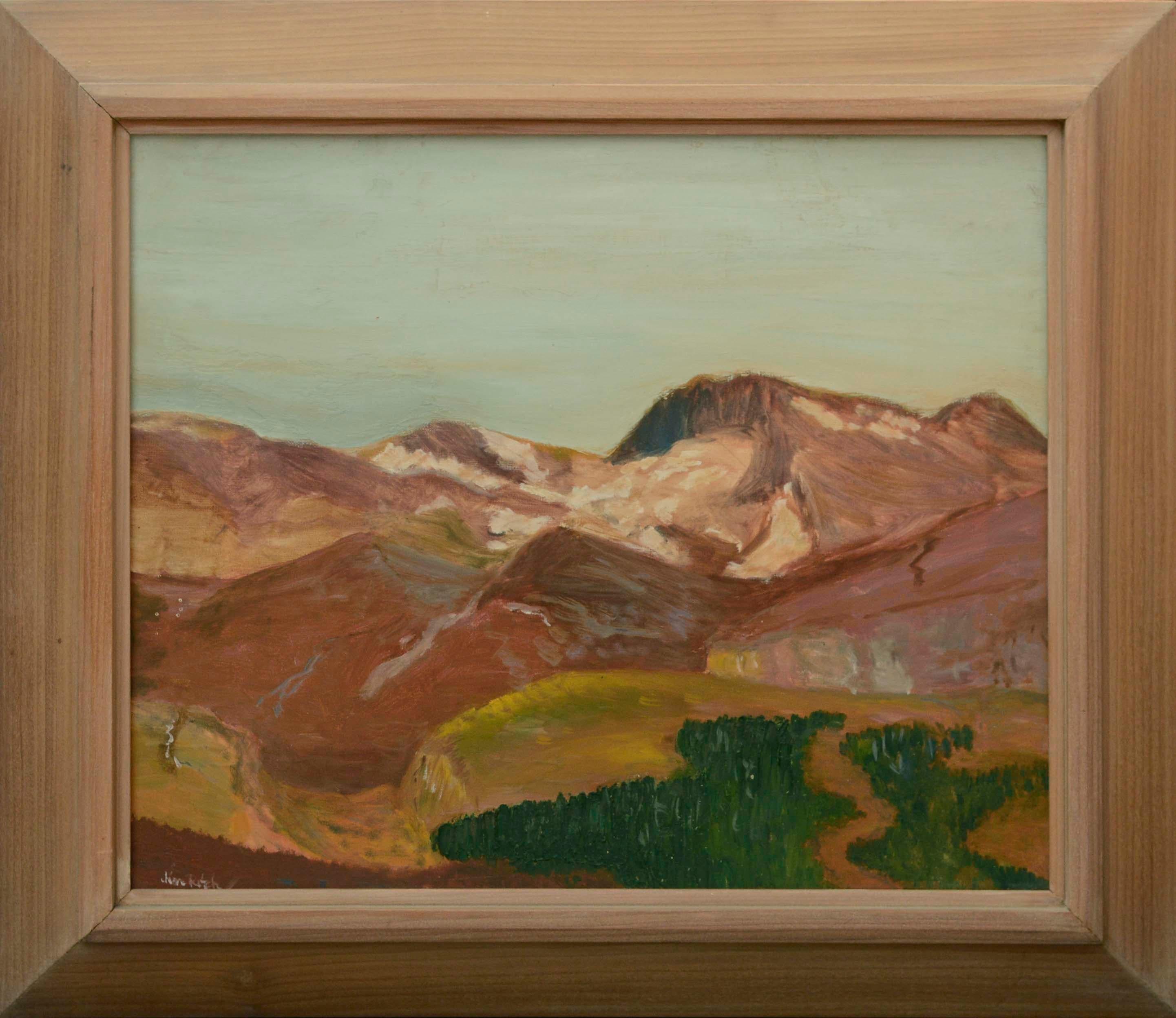 Kenneth Ritch Landscape Painting - Mid Century Eastern Sierras Landscape