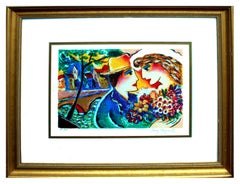 Bride & Groom - Fauvist Figurative Landscape 