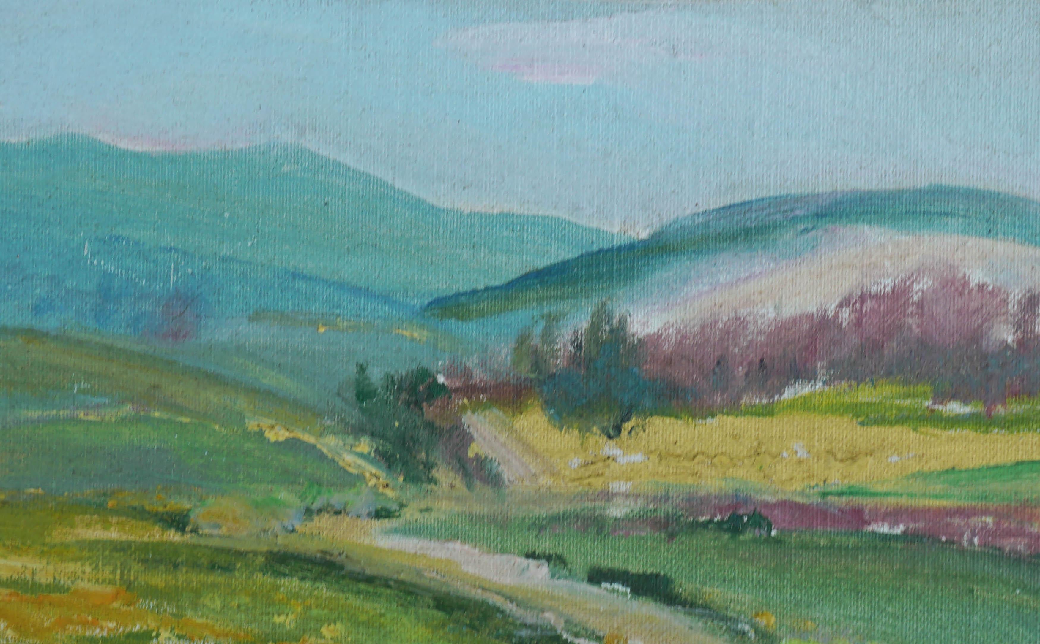 Laurel Canyon Trail Landscape - Painting by Louise Haddon Leyden