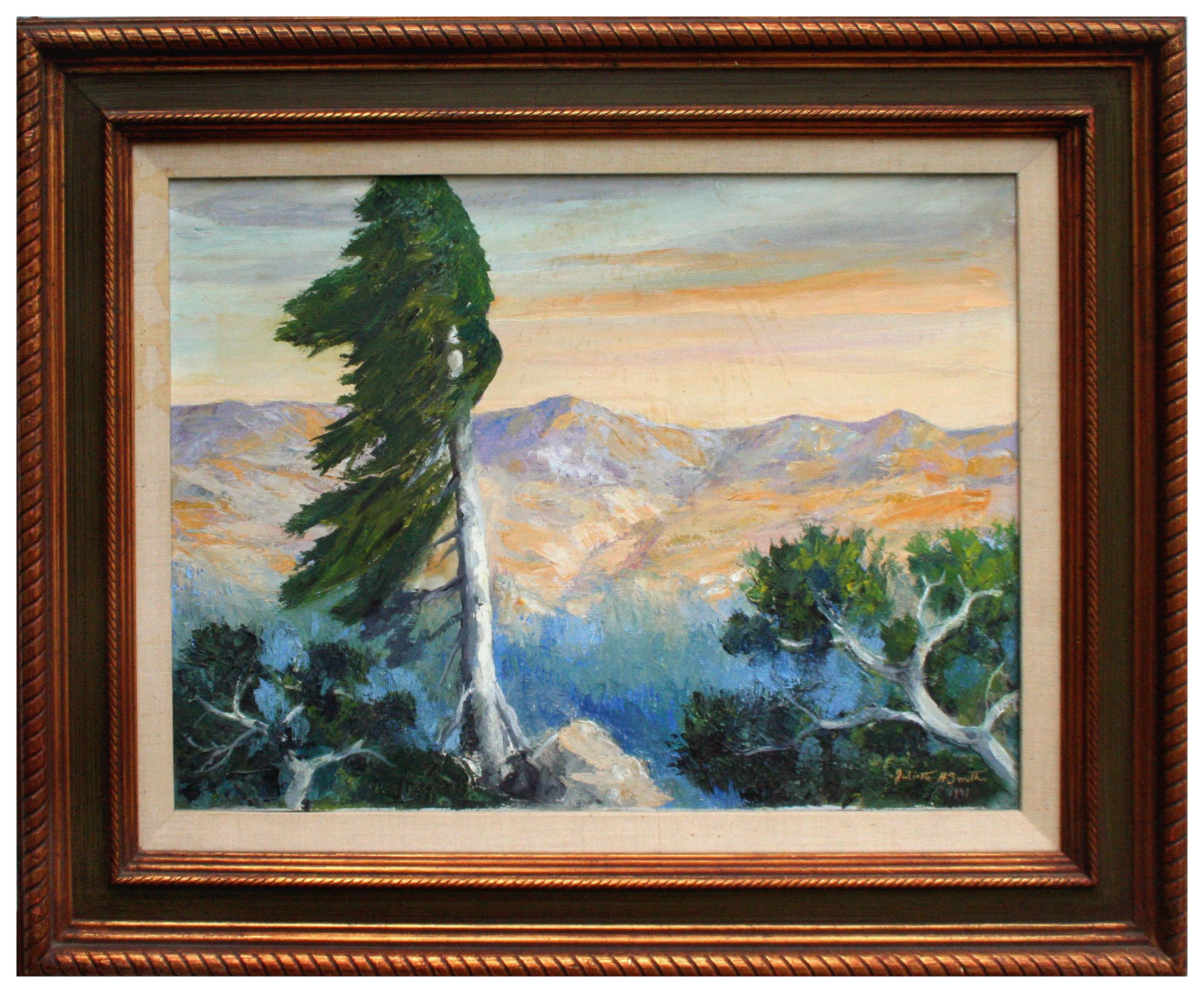 Juliette Smith Landscape Painting - Vintage Alaska Landscape -- Hood Mountain