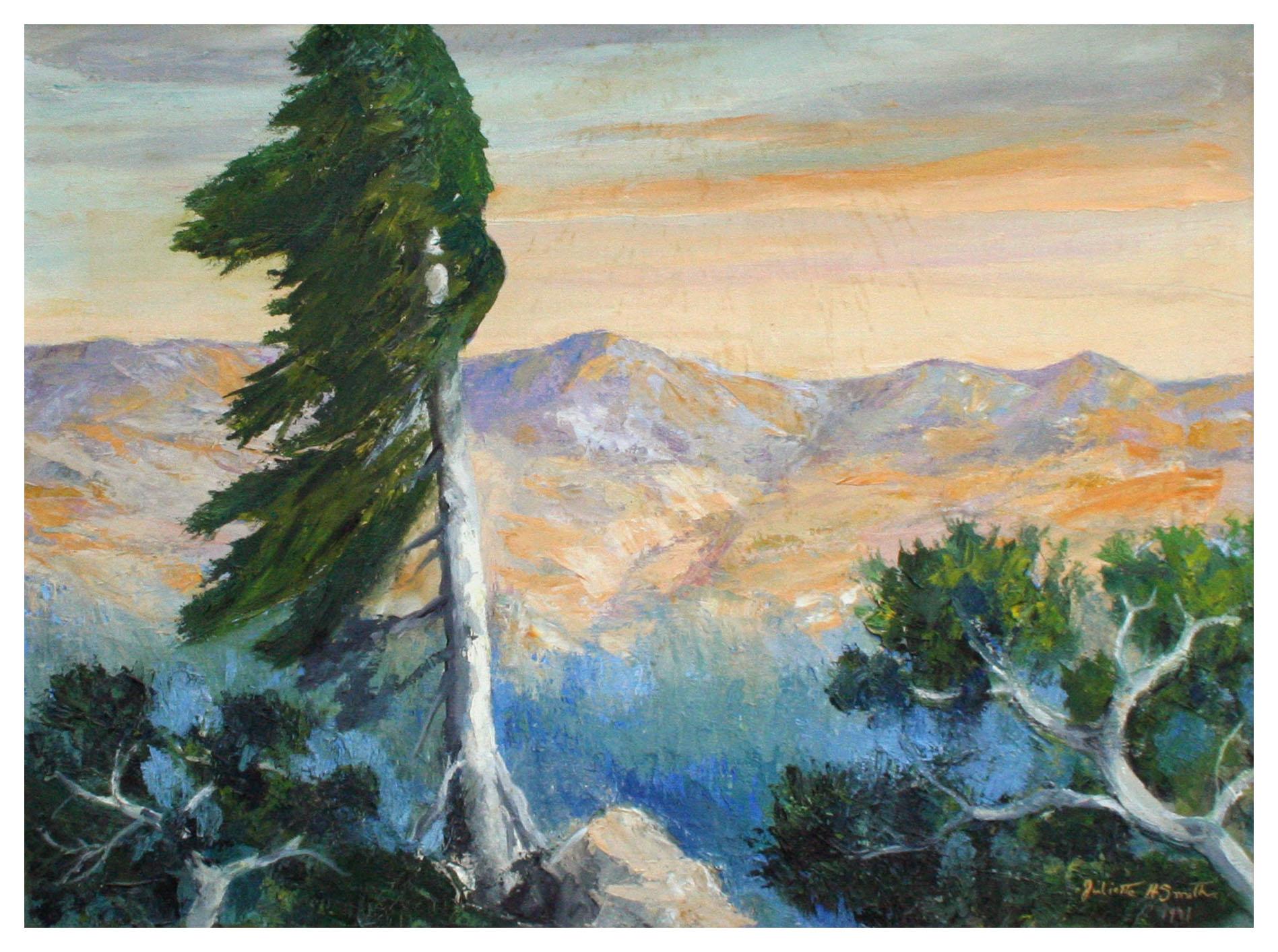 Vintage Alaska Landscape -- Hood Mountain - Painting by Juliette Smith