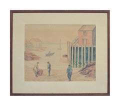 California Fishermen Figurative Landscape