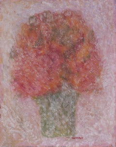 Mid Century Vase of Flowers Impressionist Still Life