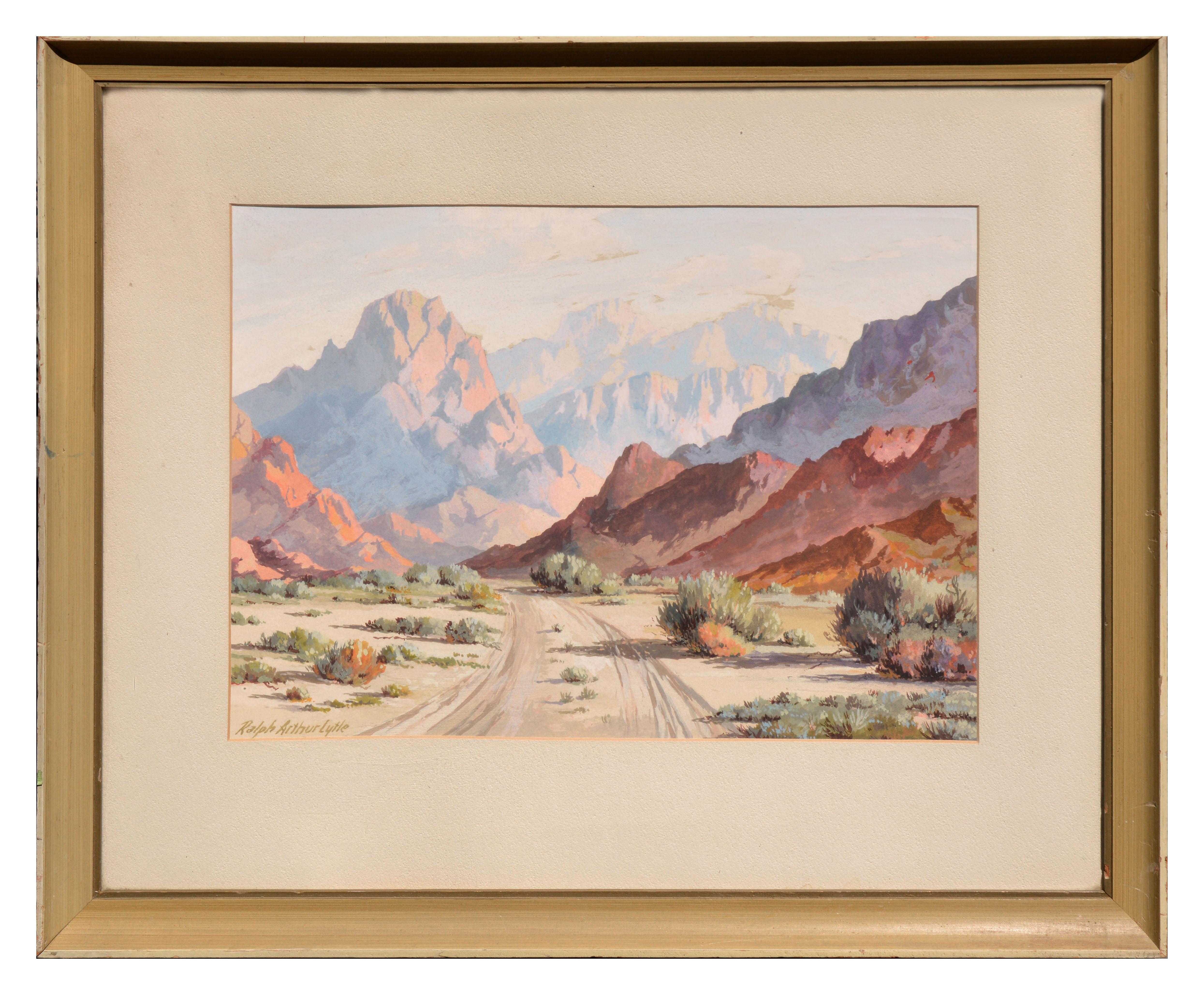 1940s Palm Springs Desert Landscape - Painting by Ralph Arthur Lytle 