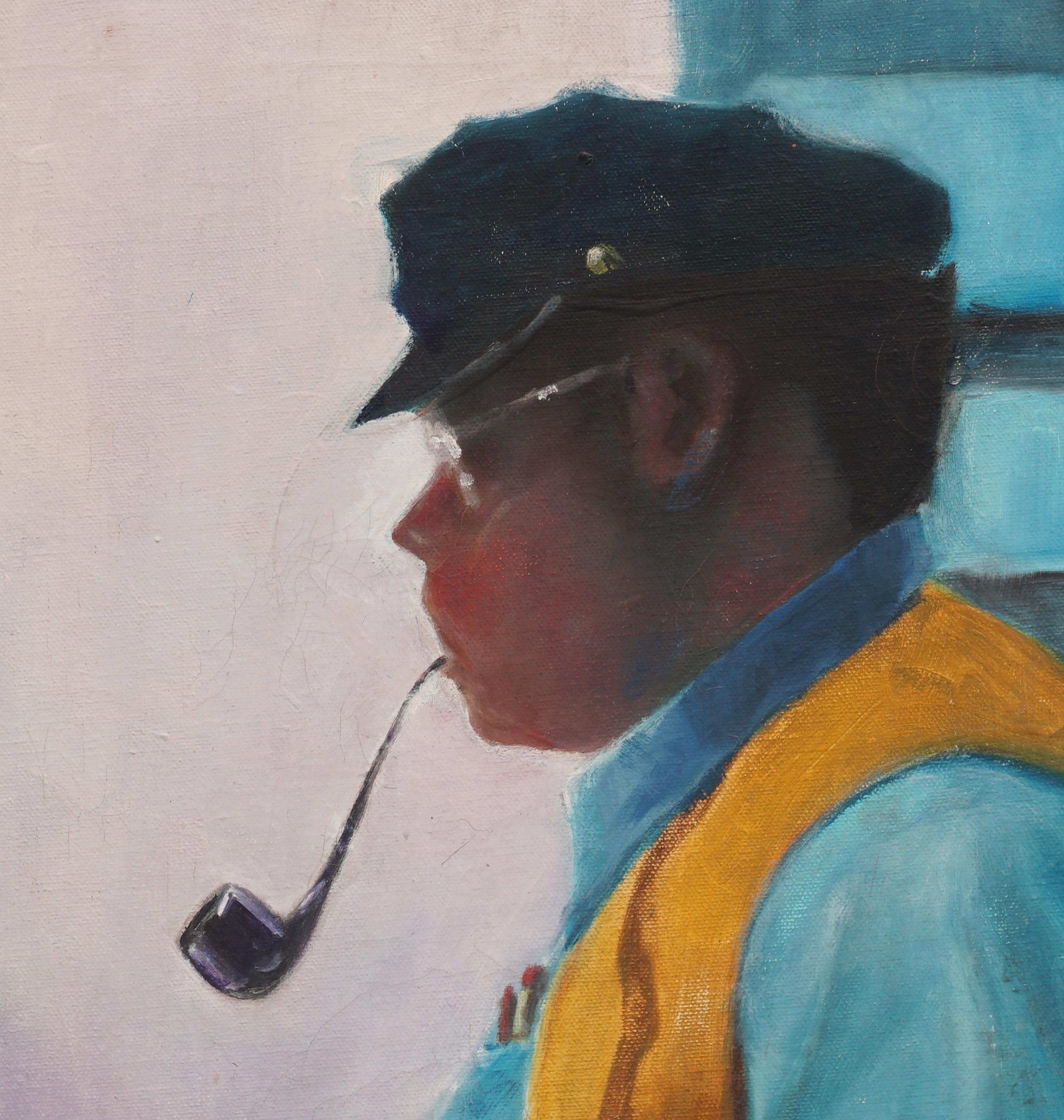 Bay Area Figurative Portrait of Artist Stan Fullerton - Painting by George Arthur
