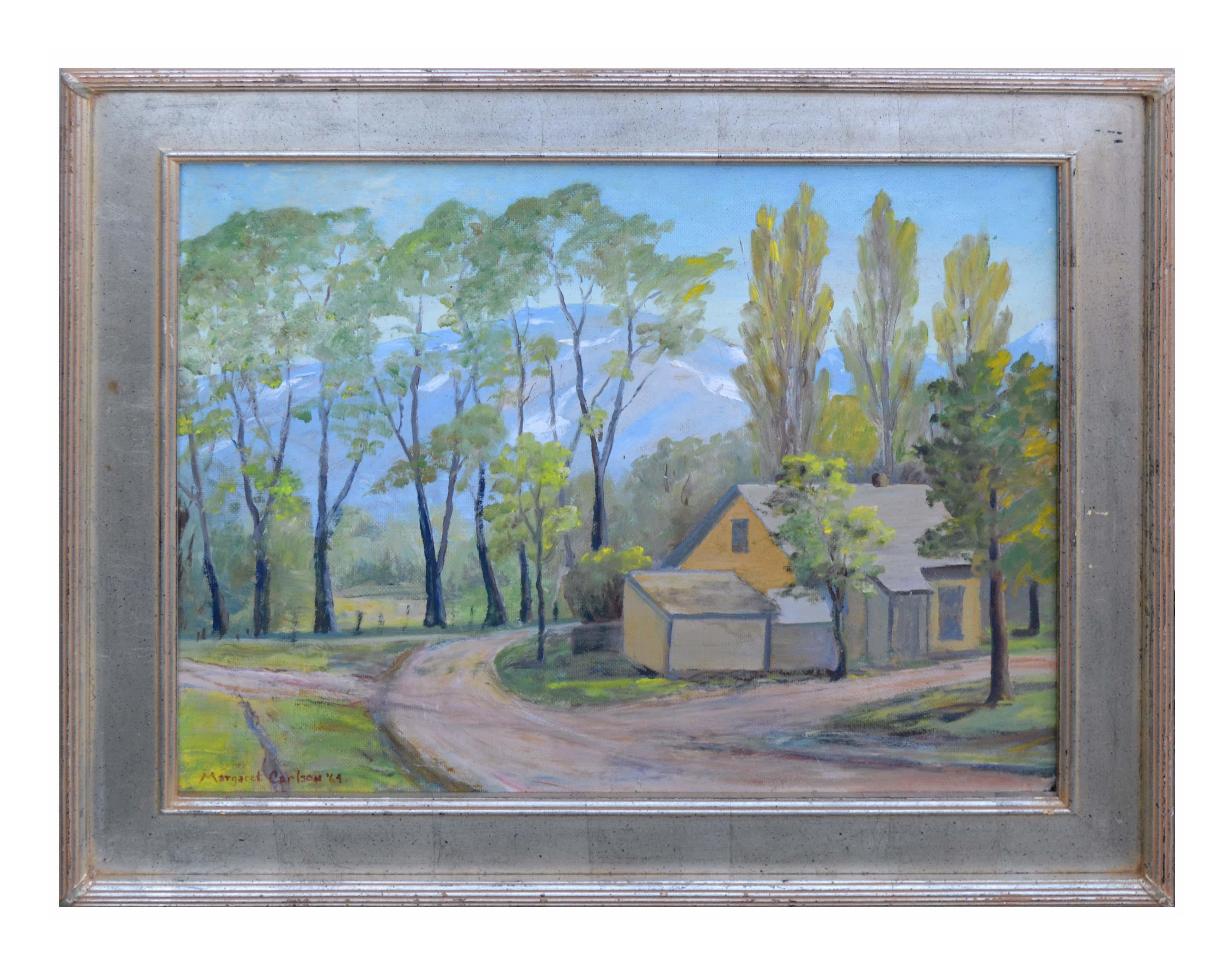 Margaret Carlson Landscape Painting - Mid Century Mill Valley, California Landscape
