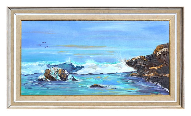 Robert C. Evans  Figurative Painting - Divers Cove, Point Lobos California Seascape 