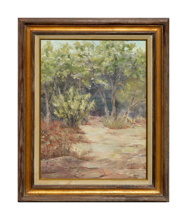 Hatton Mid Century California Plein Air Dry Creek Landscape For Sale at 1stDibs