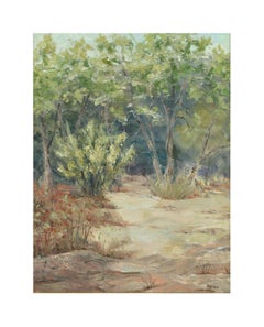 Mid Century California Plein Air Dry Creek Landscape