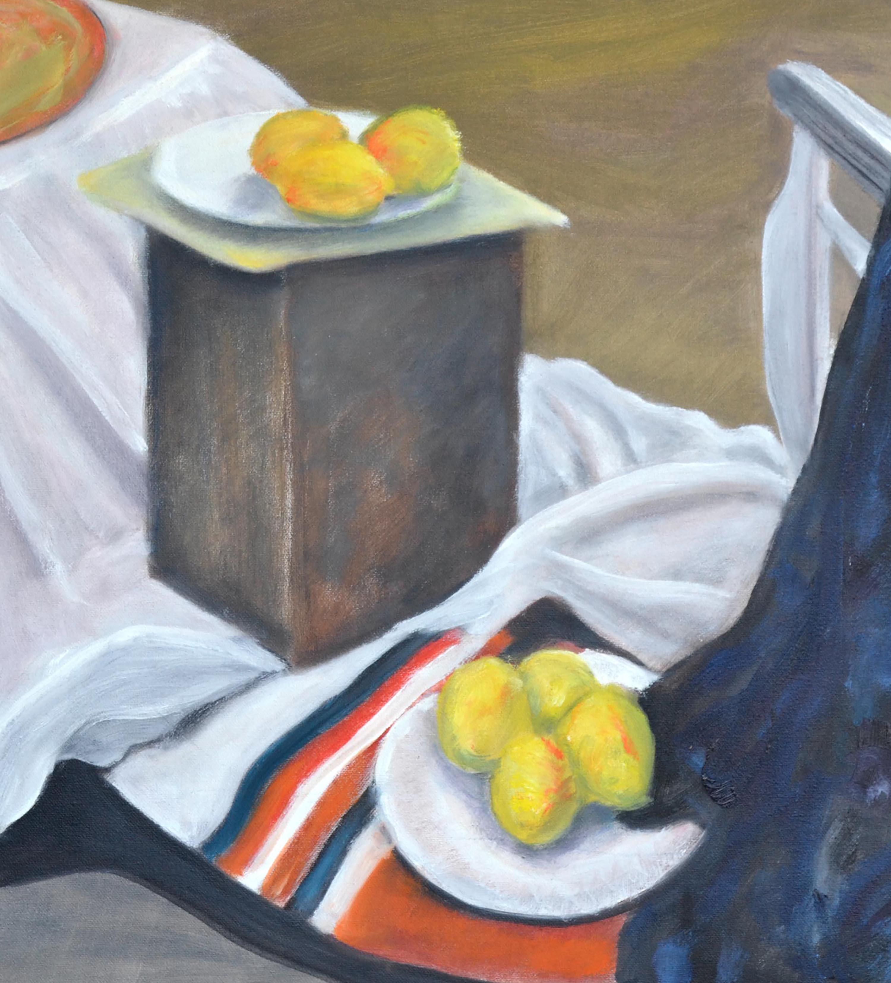 Vintage Still Life with Lemons  - Painting by James Pollock