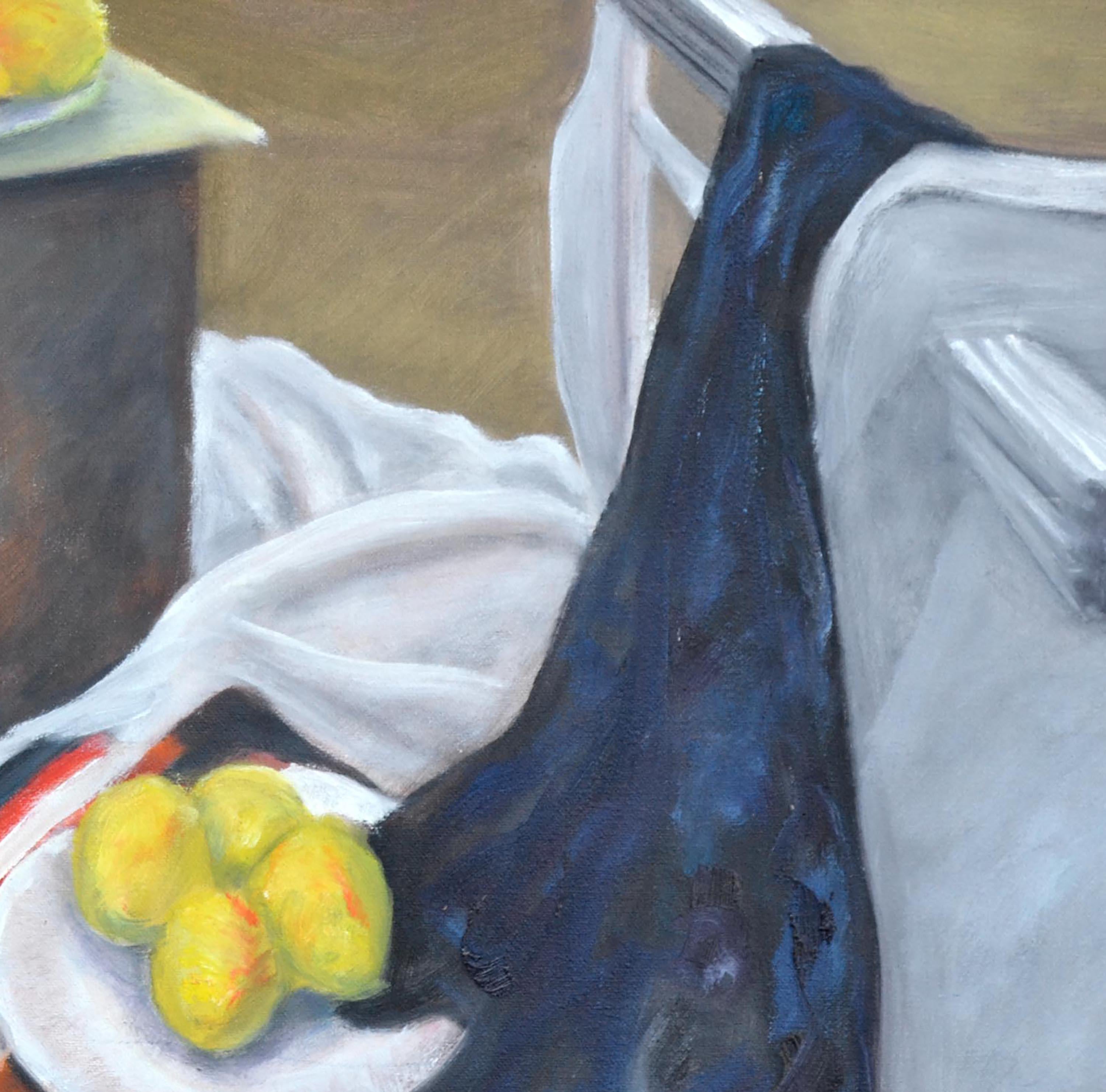 Bodegón Vintage con Limones - Painting impresionista estadounidense de James Pollock