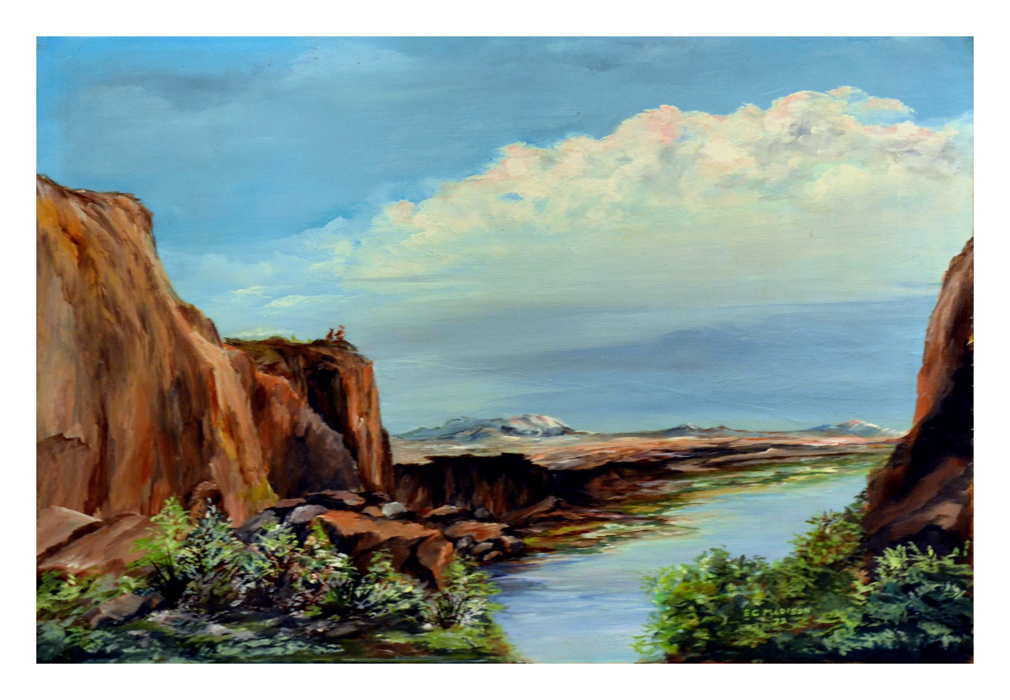 Vista de Baja California, paisaje costero vintage de los años 70 por E.C. Madison