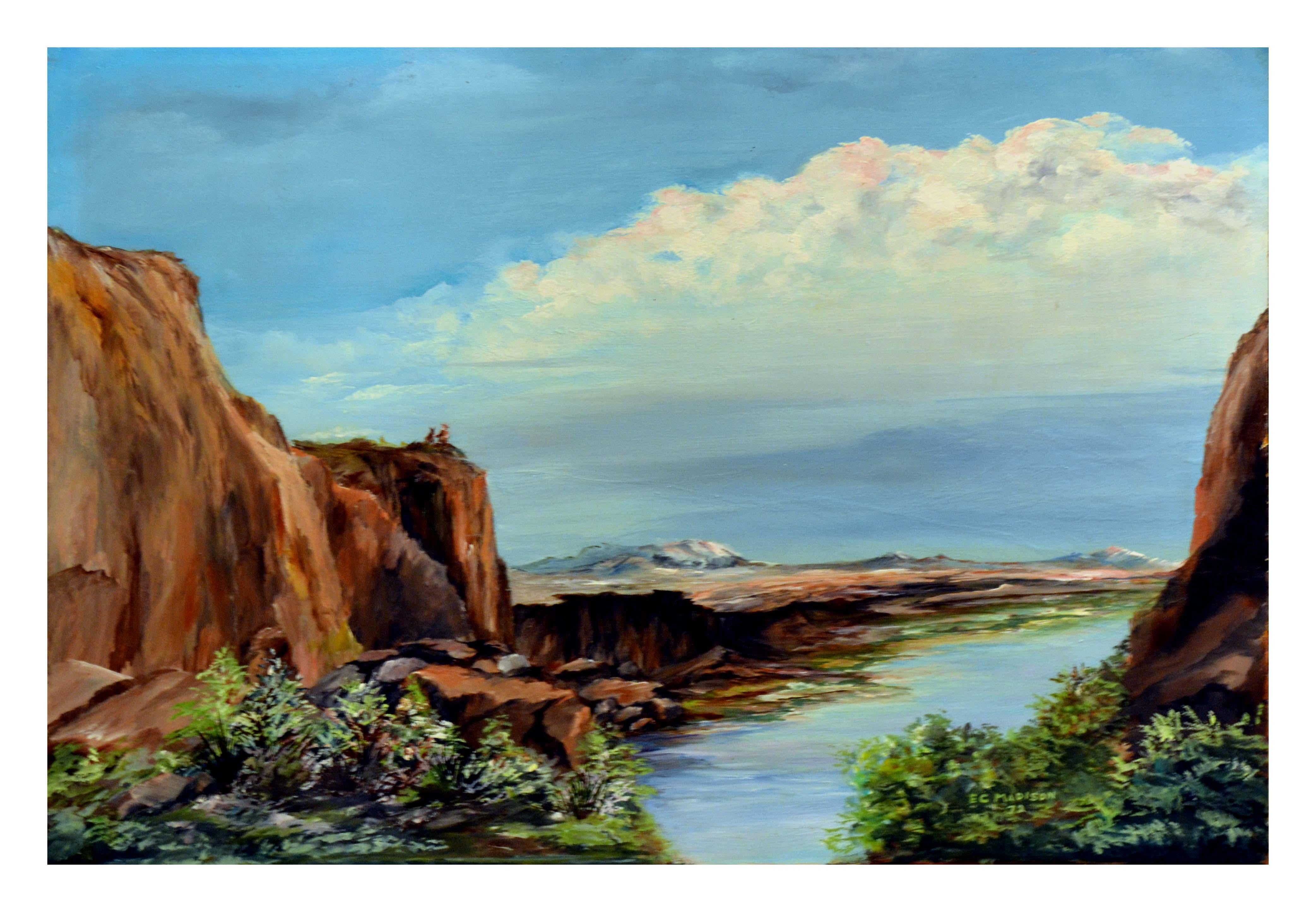 Baja California View, Vintage 1970's Coastal Landscape by E.C. Madison