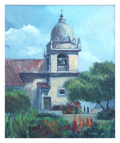 Mid Century Carmel Mission Landscape by Elmer Ekeroth