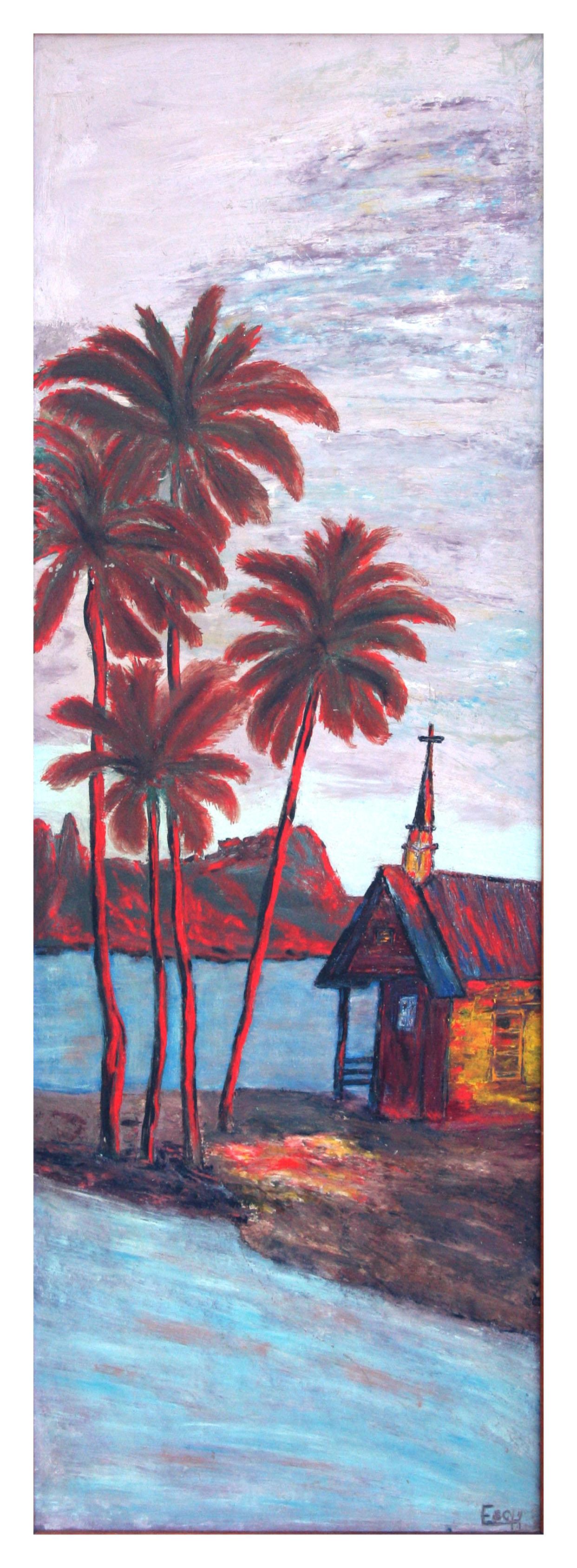 The Island Chapel - Painting by Esch
