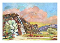 Mid Century Palm Springs Andreas Canyon Desert Landscape by Wayne Musser