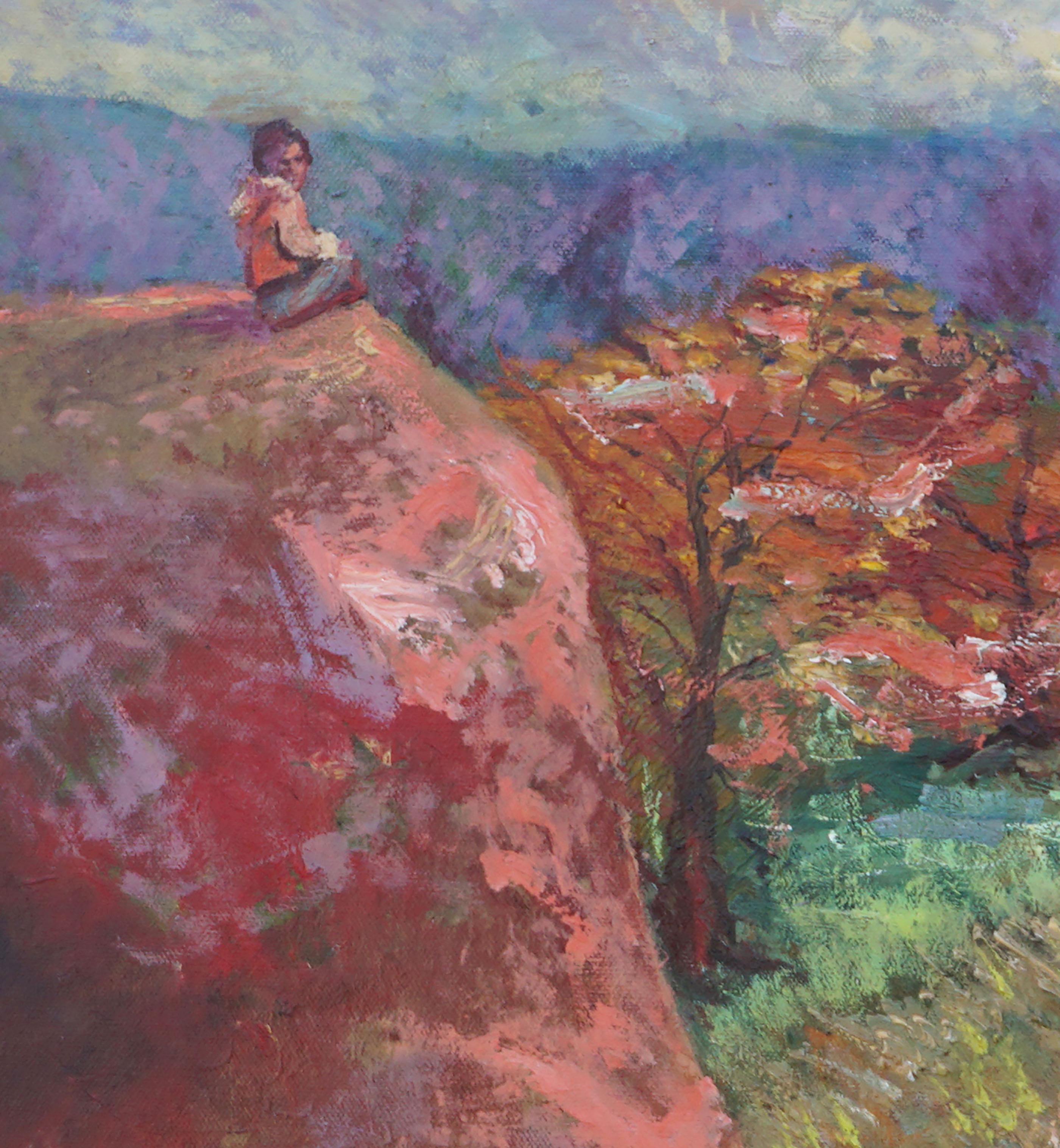 Overlook Hill -- Autumnal Landscape - Painting by Pascua