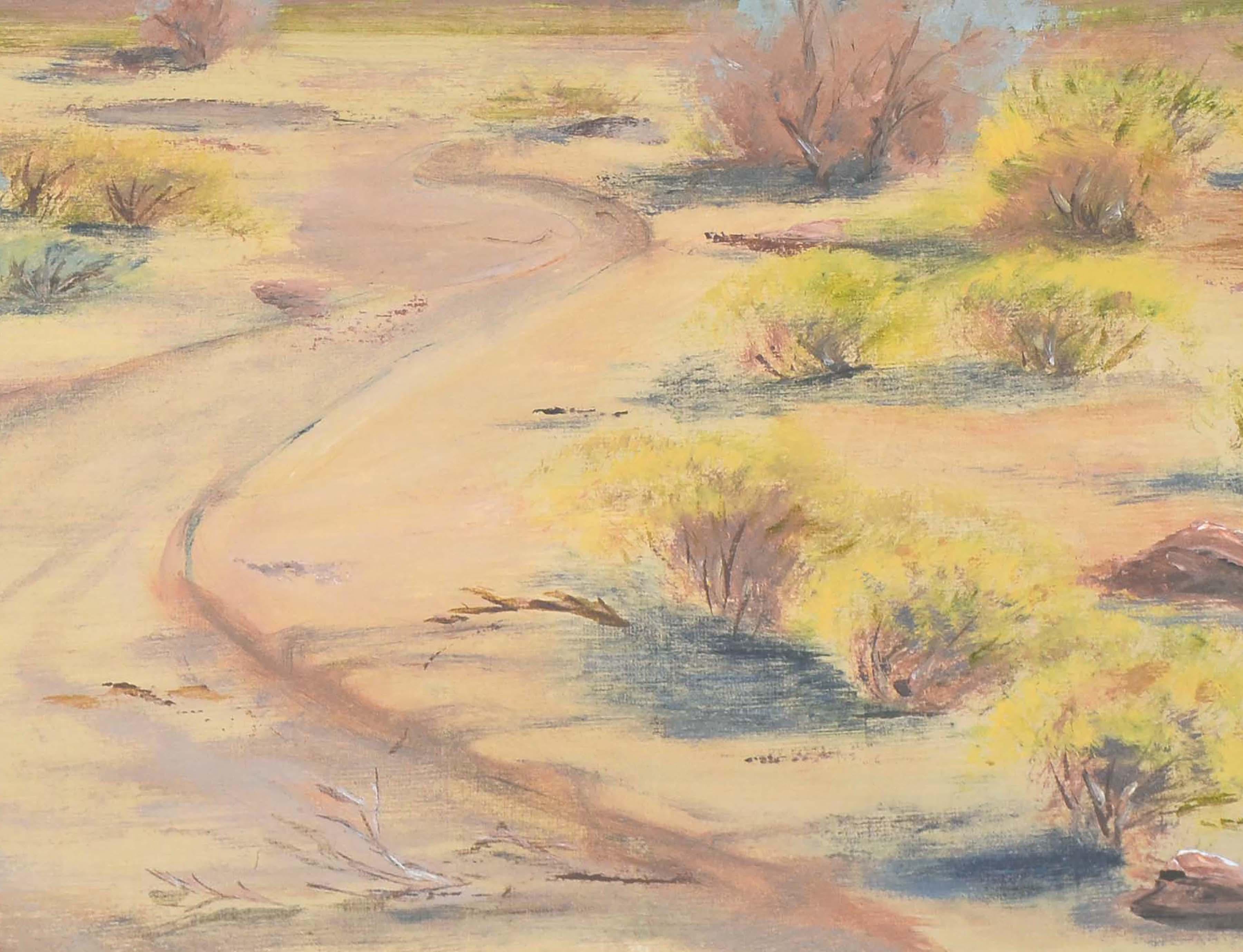 Mid-Century Palm Springs Landscape  - American Impressionist Painting by Alice V. Hussey Hayes