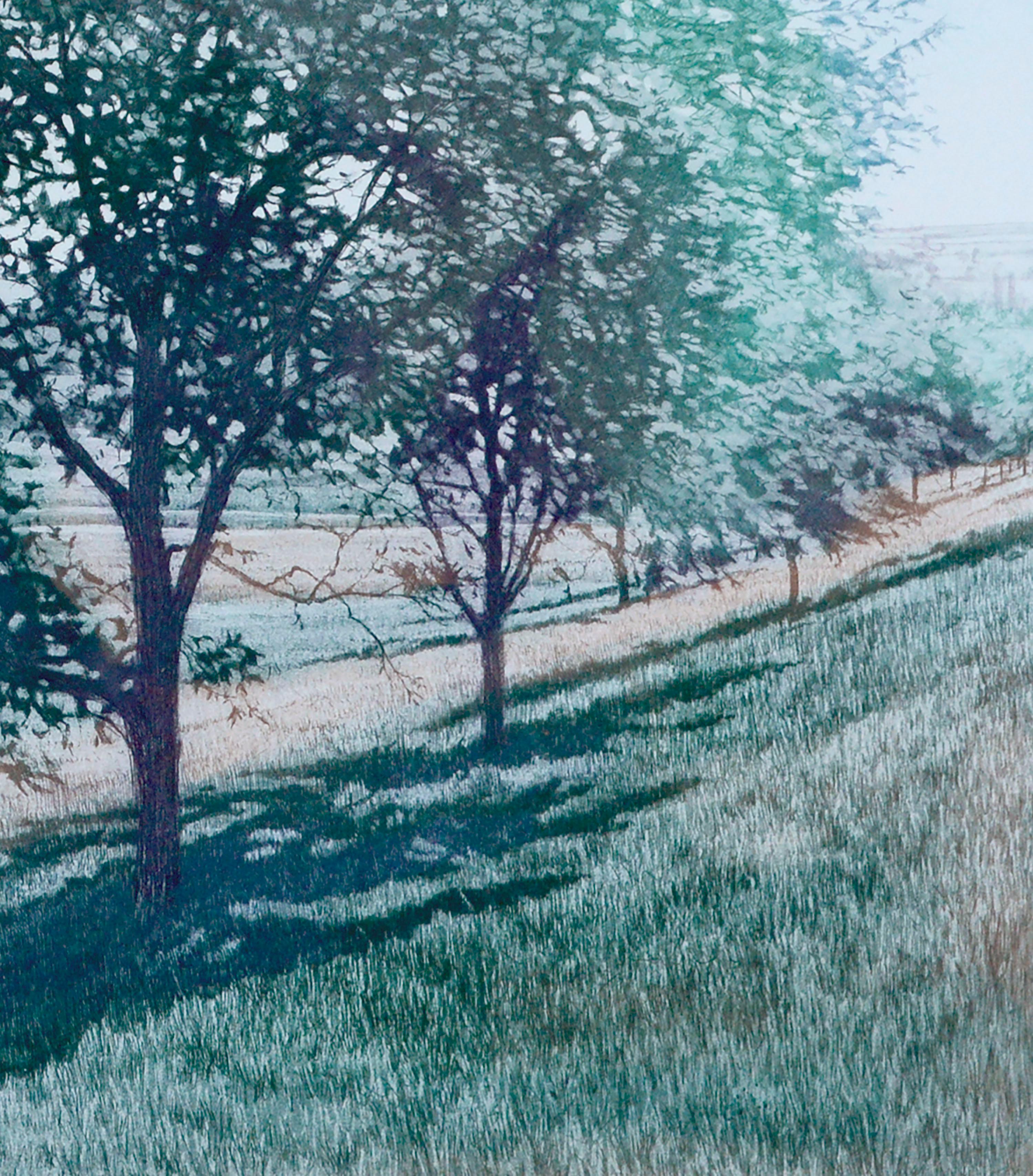 Emerald Hills - Landscape with Tree by Donna Aldridge 1