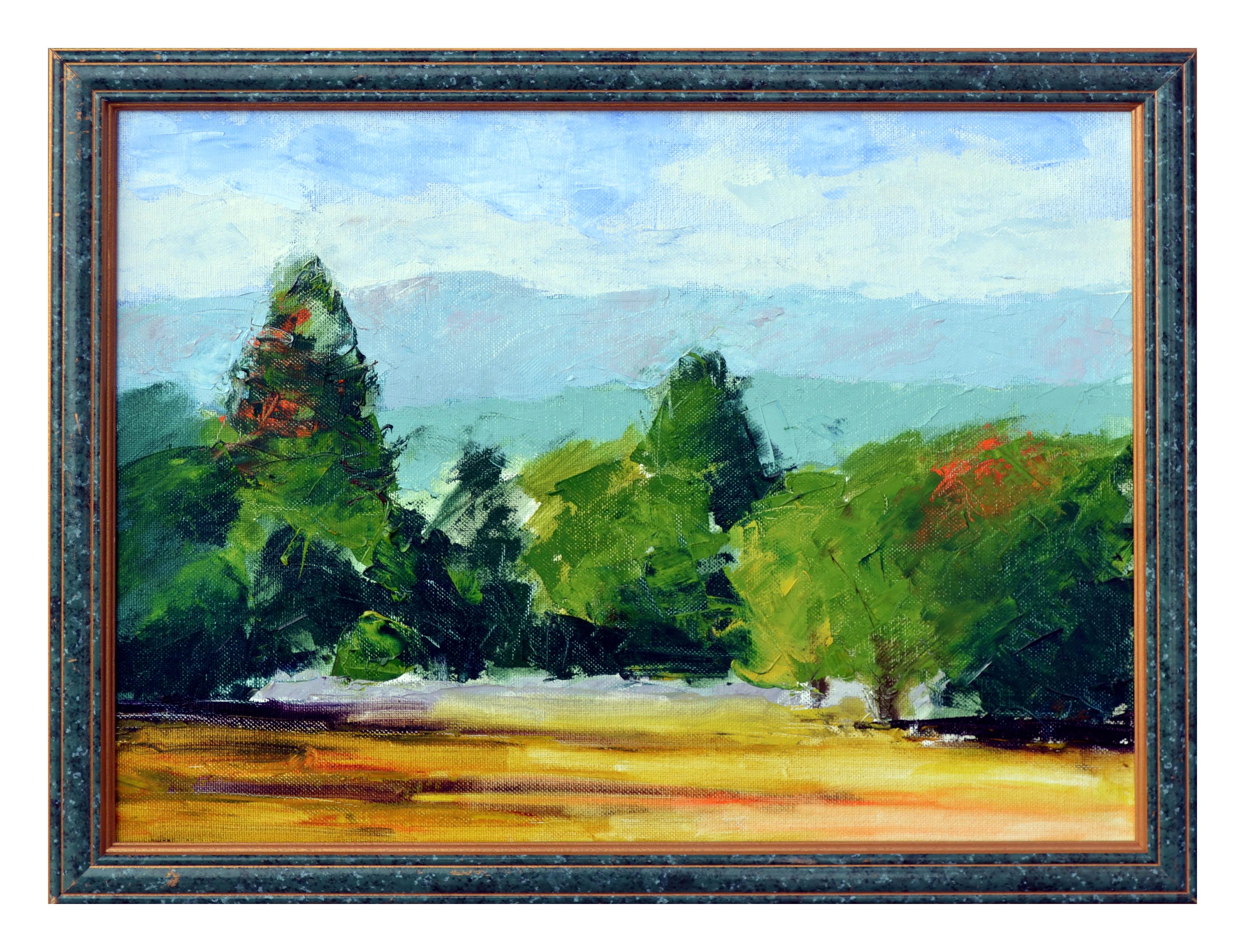 Pat McDonough Landscape Painting - Vintage Landscape -- Ohlone Field in Late Summer 