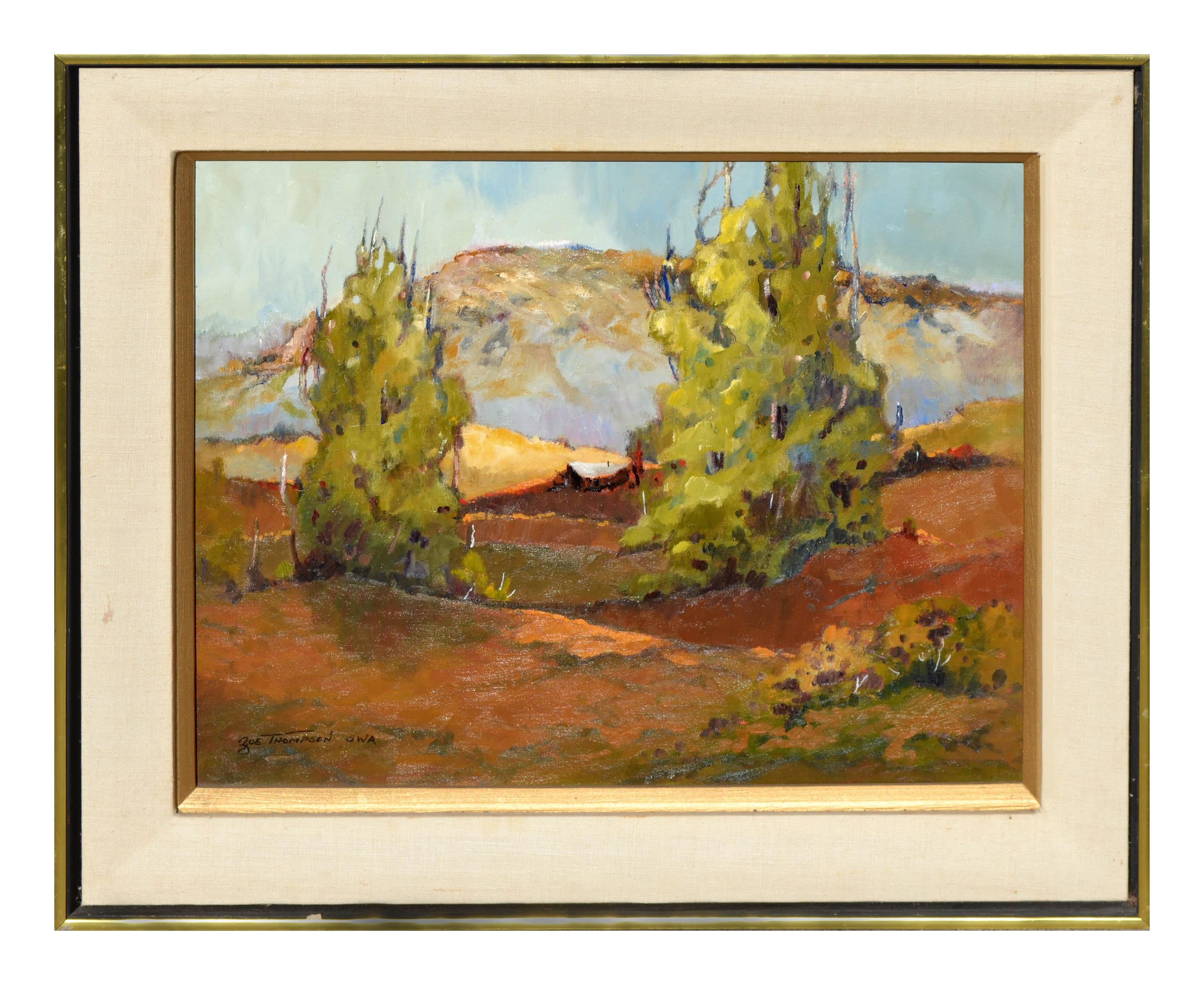 Zoe Thompson Landscape Painting - Mid Century California Bay Area Hills  Landscape