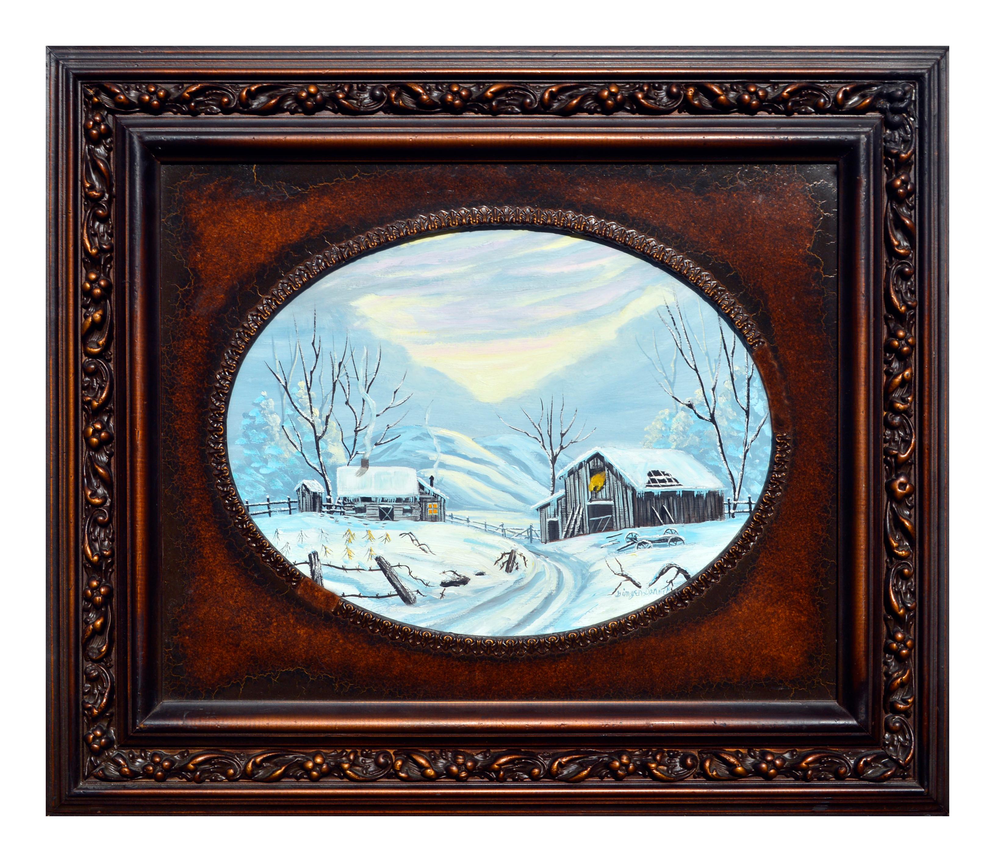 Ginger Sammell Landscape Painting - Winter Wonderland Landscape 