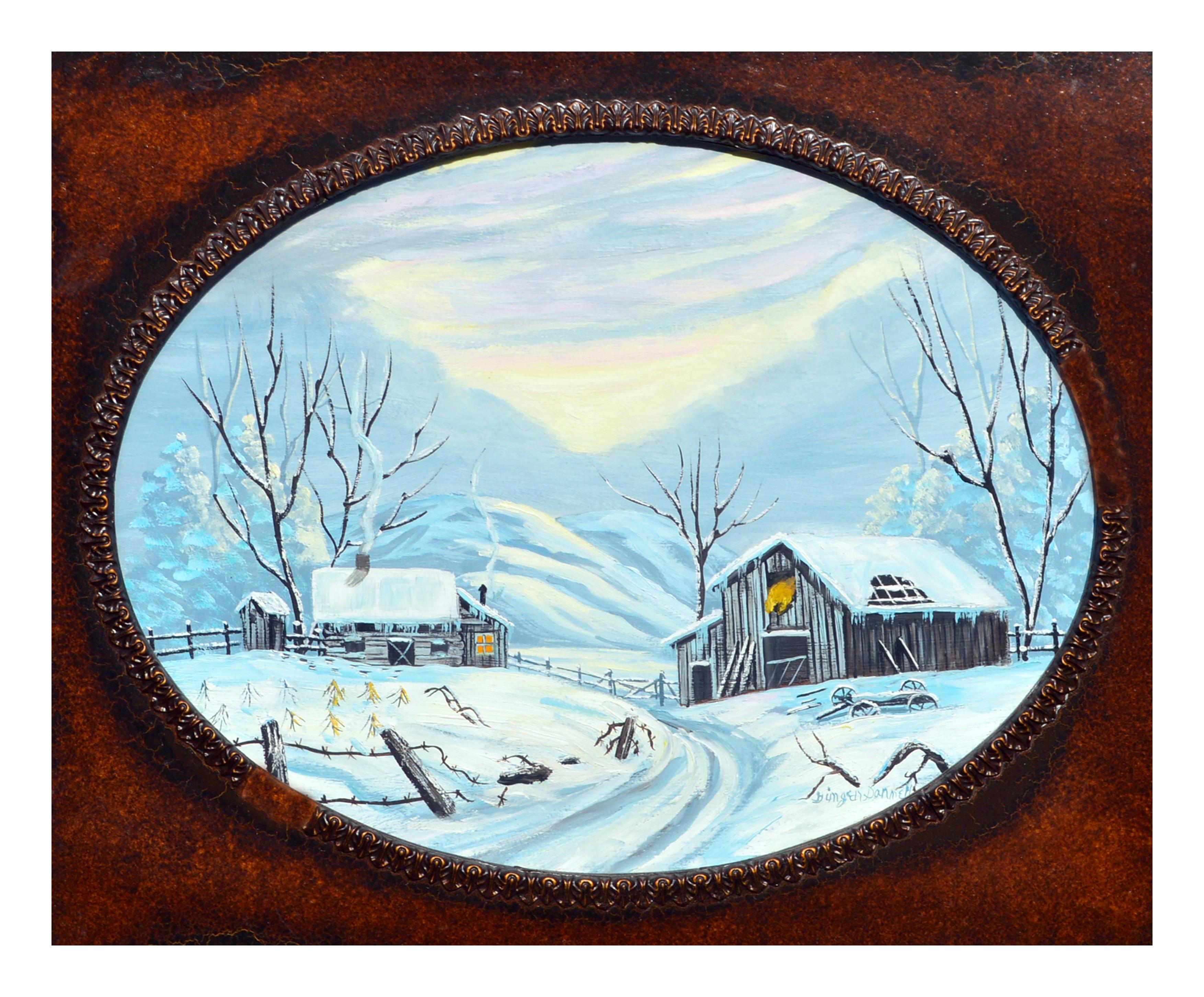Winter Wonderland Landscape  - Painting by Ginger Sammell