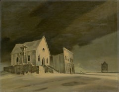 Mid Century Ghost Town, Sepia Landscape