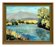 Mid Century Northern California Mountain Lake Landscape