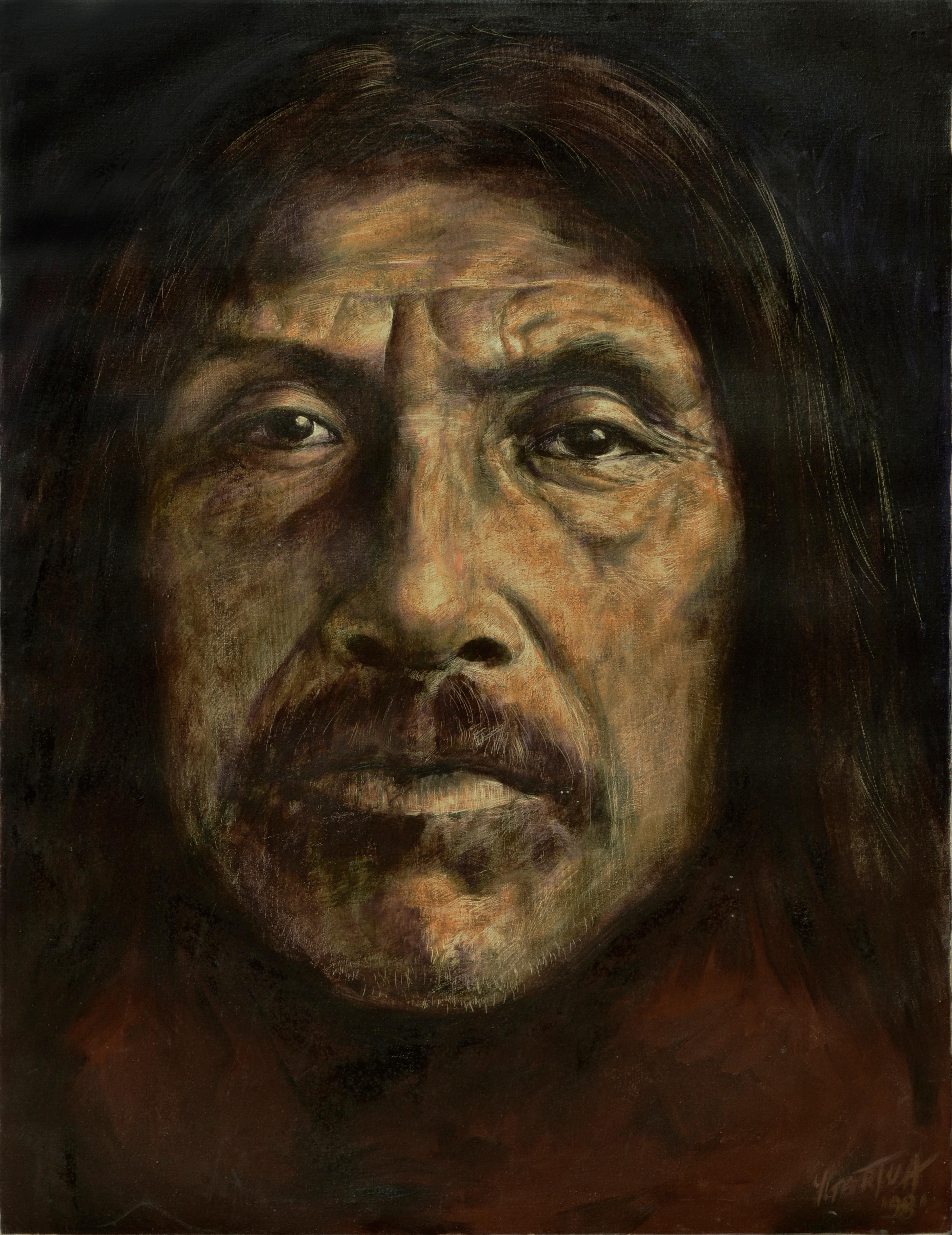 Paul Ygartua Portrait Painting - Native American Portrait "Indian Chief"