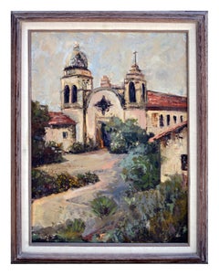 Paysage californien vintage de Carmel Mission<unk>