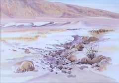 Rocky Arroyo Death Valley California Landscape Watercolor