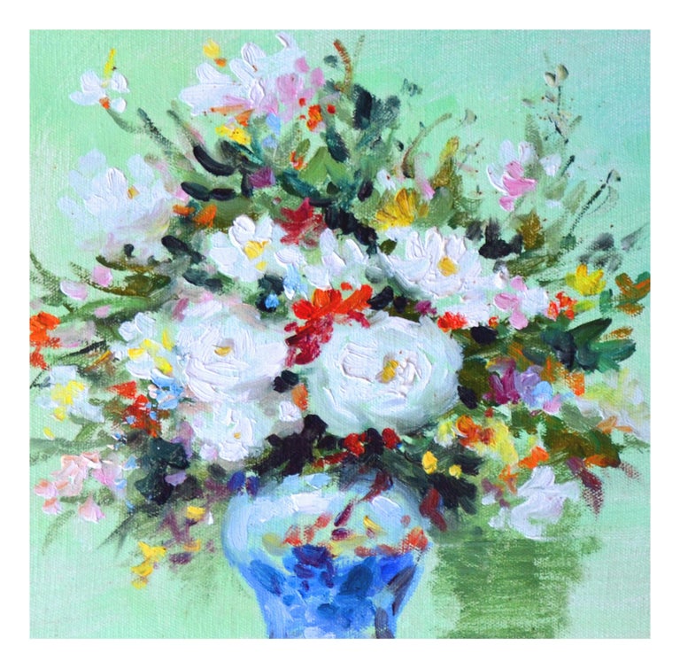 Floral Still-Life  - American Impressionist Painting by Rudolph   