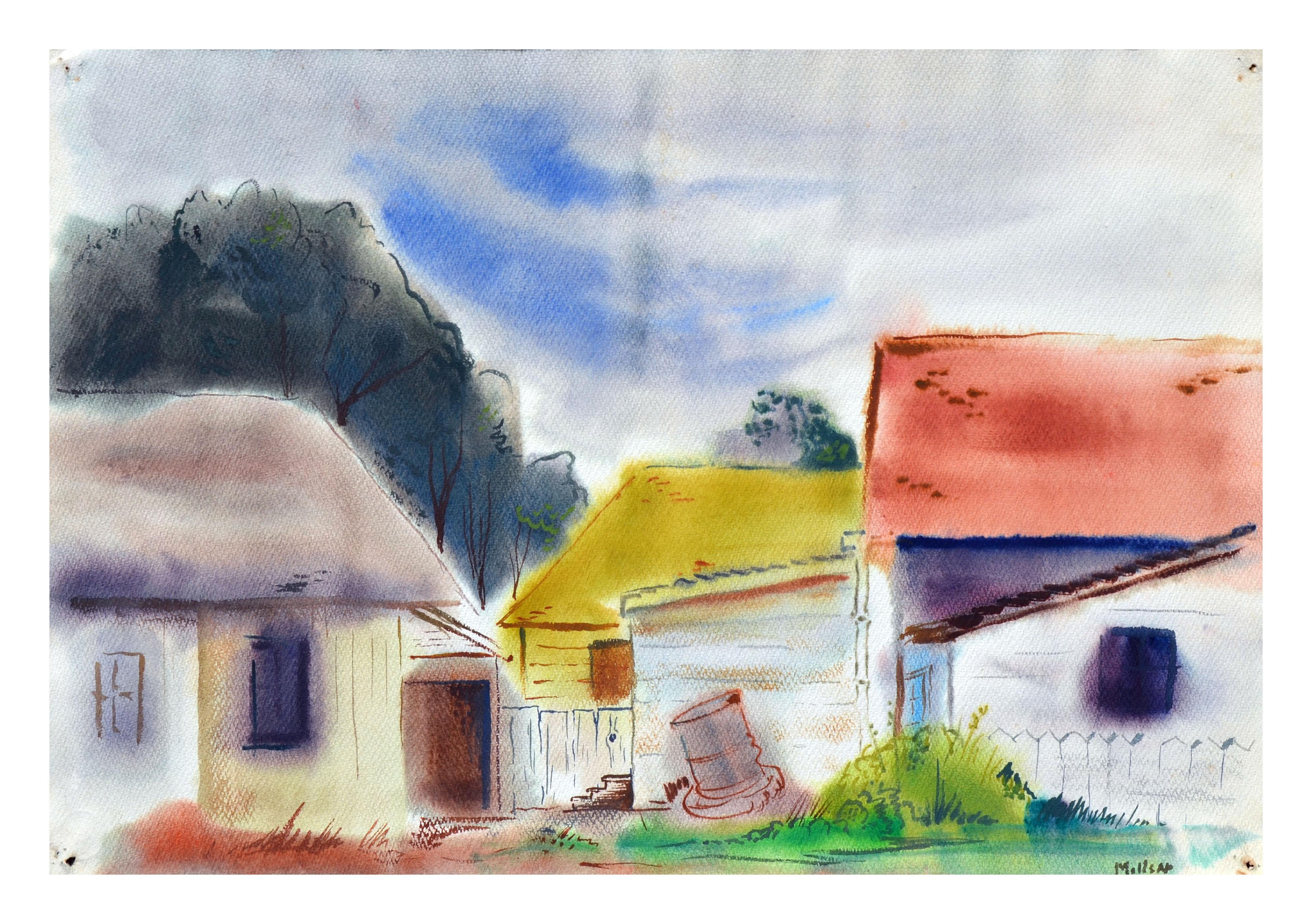 Bunte Häuser Landschaft