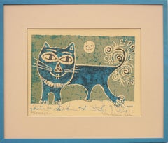 Mid Century Batik Cat