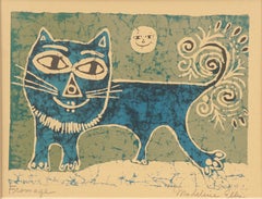 Mid Century Batik Cat