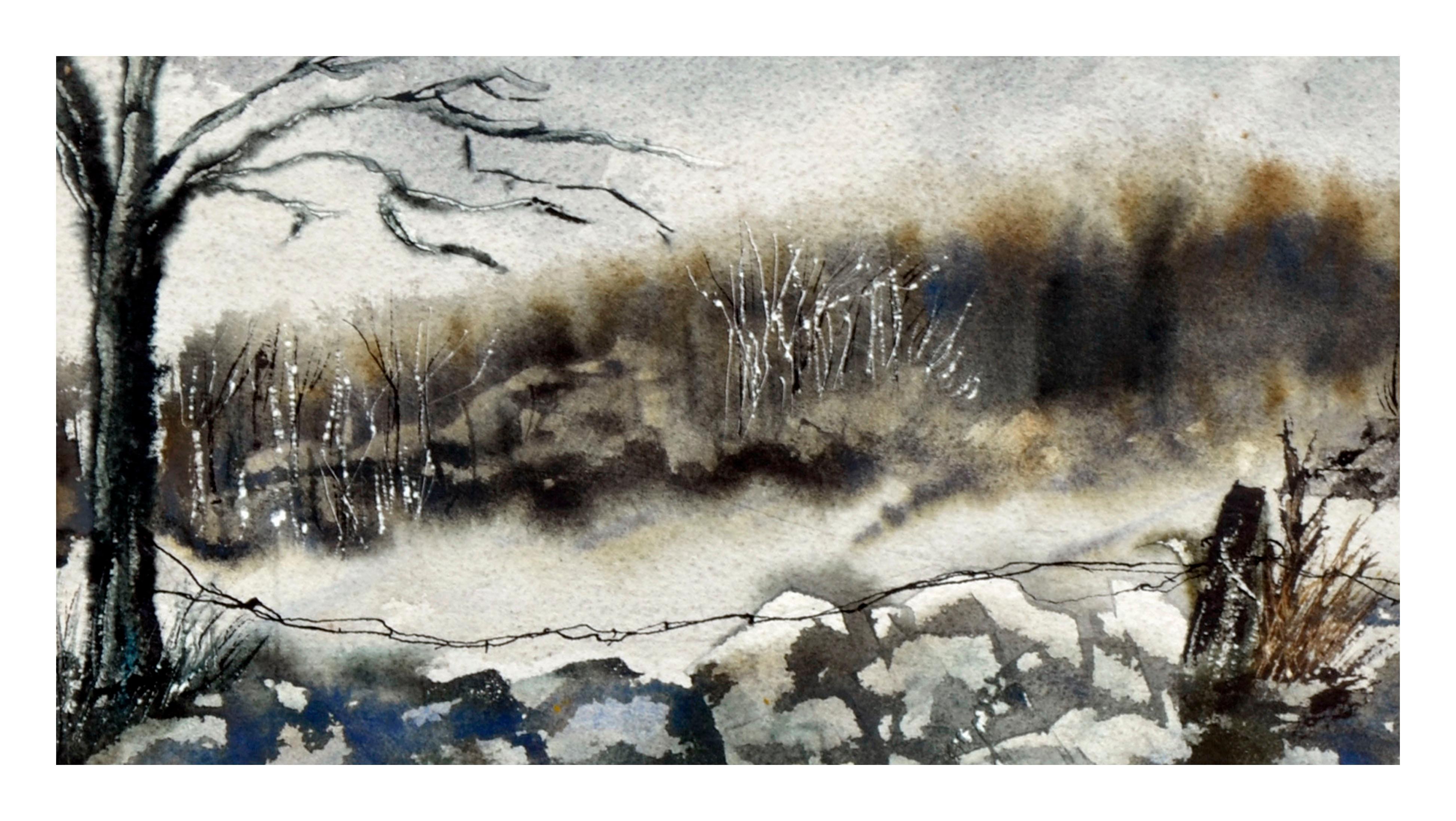A. Winter Landscape - Art Impressionismo americano di Unknown
