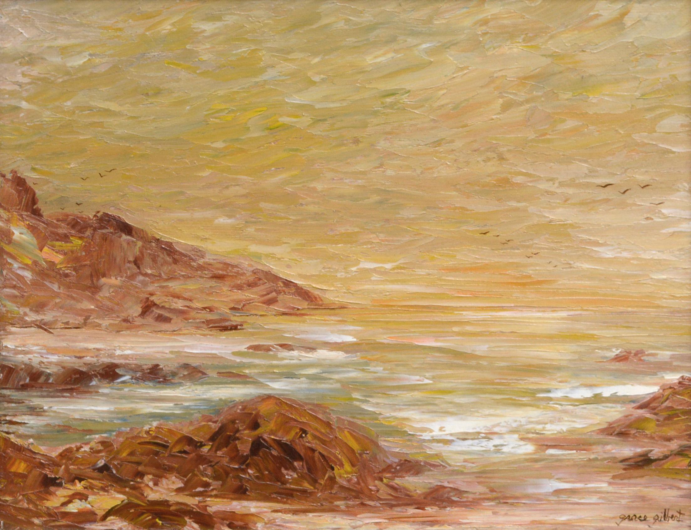 Sunrise Seascape - Painting by Grace Gilbert