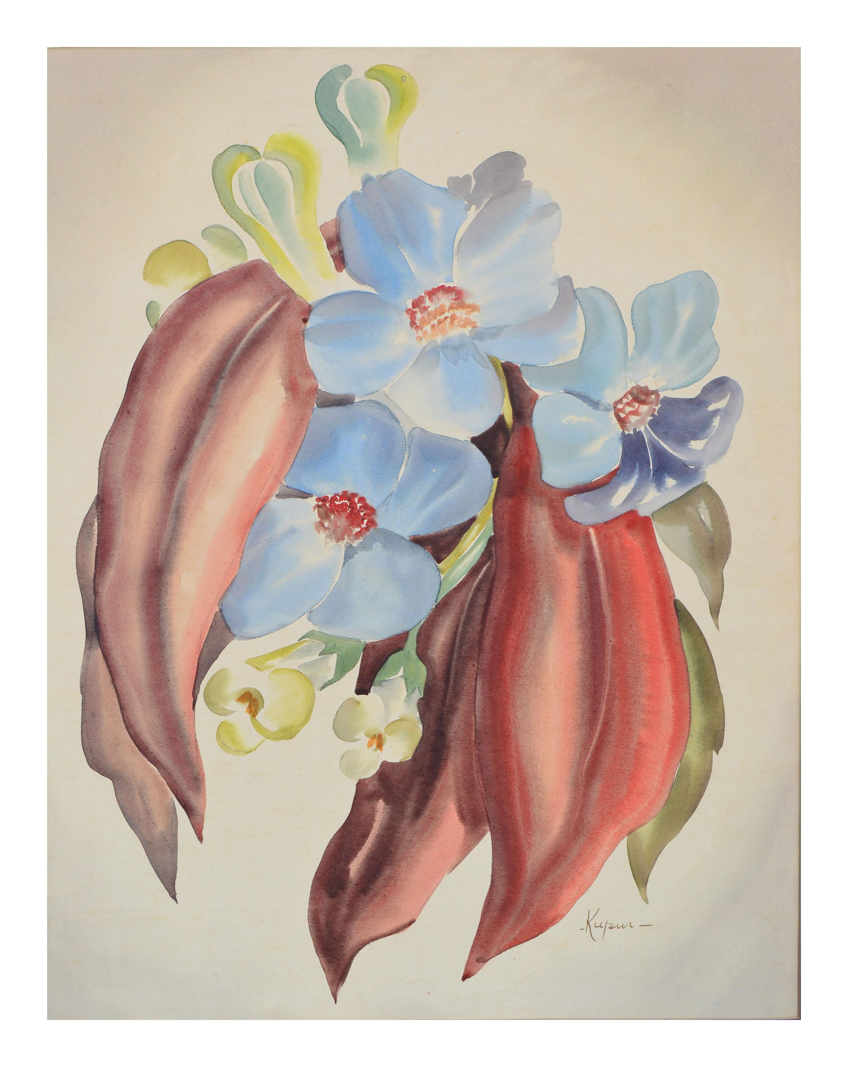 Southern Blue Magnolia - Painting by Frederick Cooper