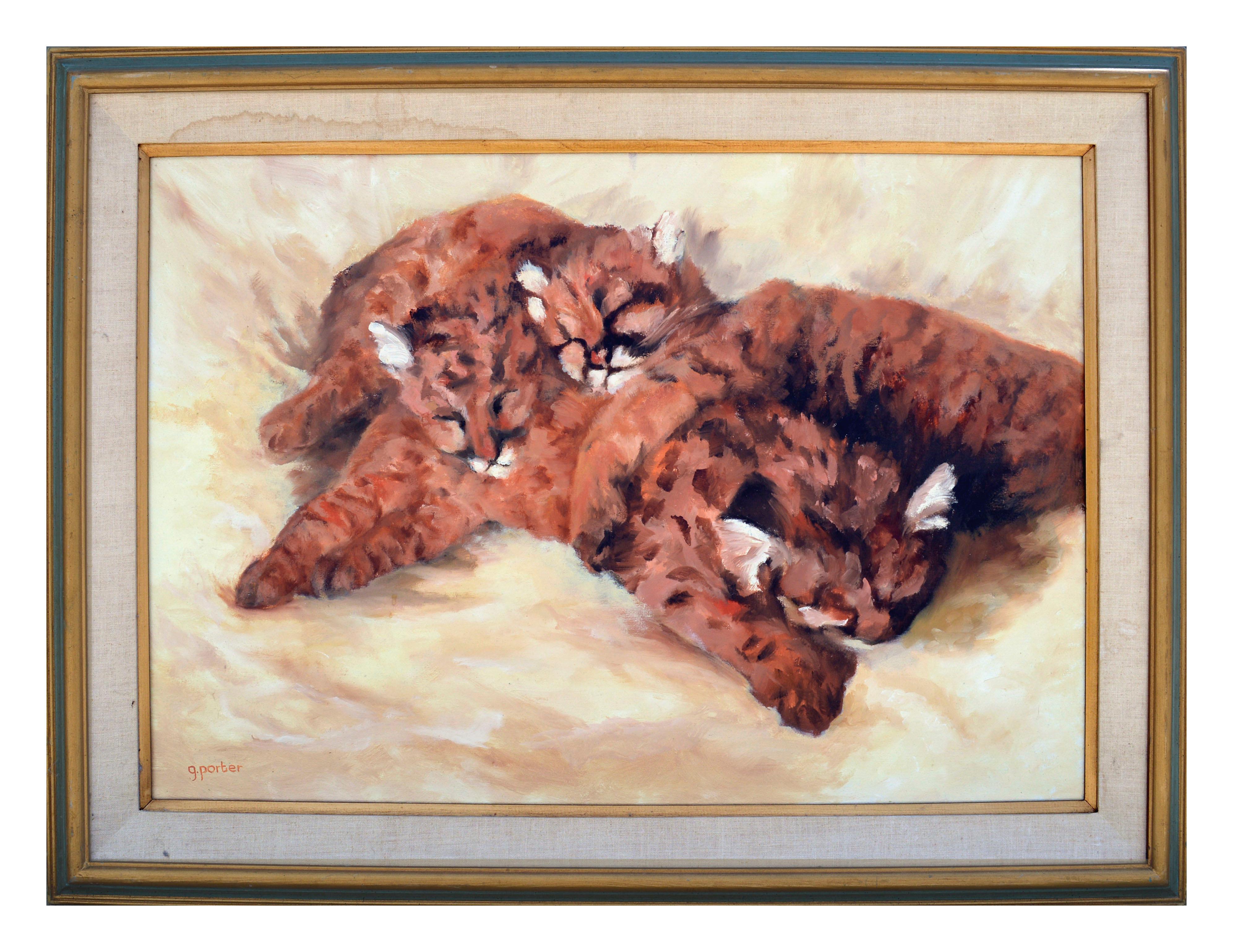 Gay Porter Animal Painting - Cheetah Cubs